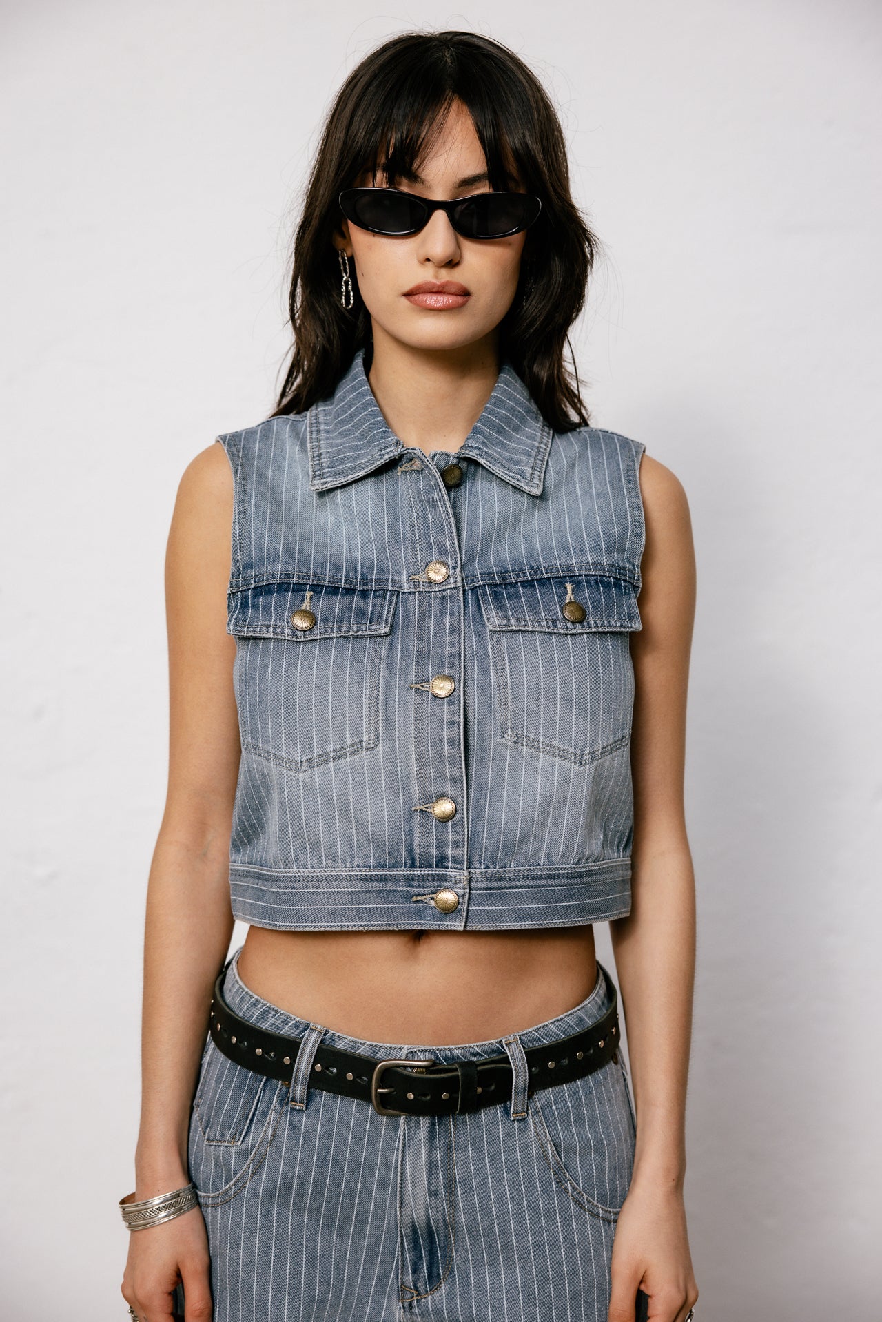 

Top court sans manche Femme Meira Denim jerez | Freeman T. Porter