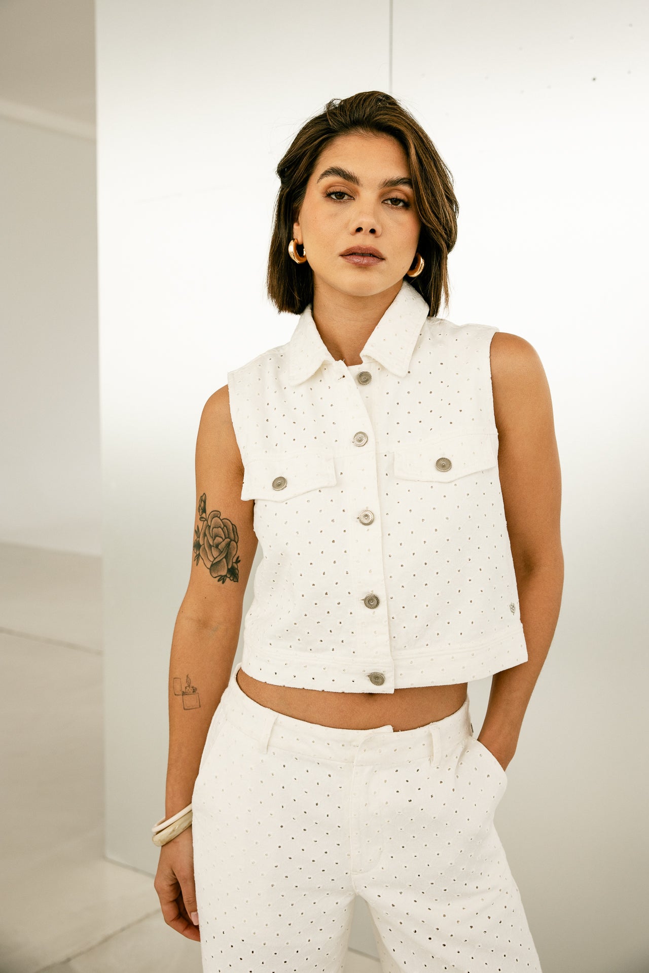 

Top court sans manche Femme Meira Beatnik bright white | Freeman T. Porter