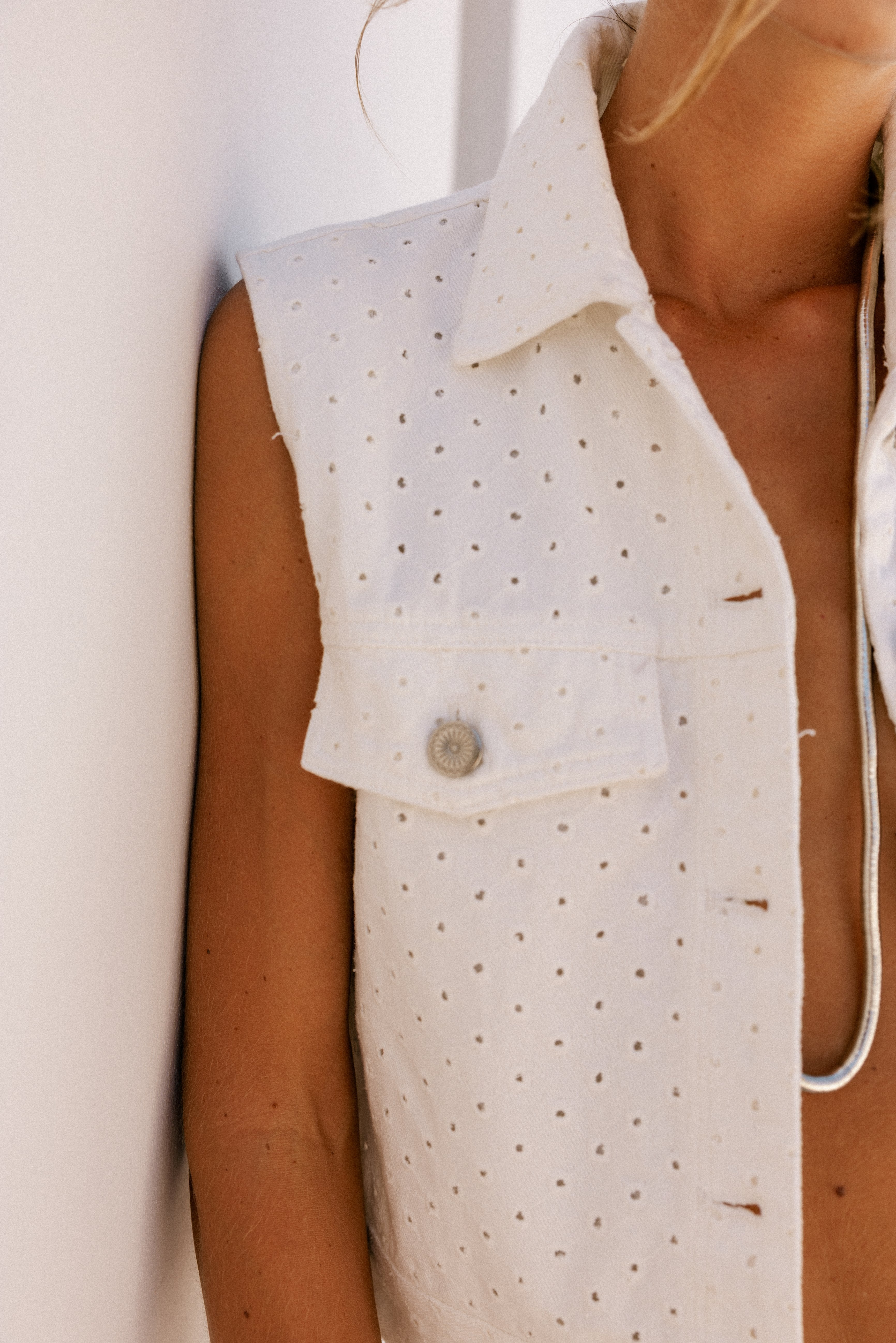 

Sleeveless cropped top Women Meira Beatnik bright white | Freeman T. Porter