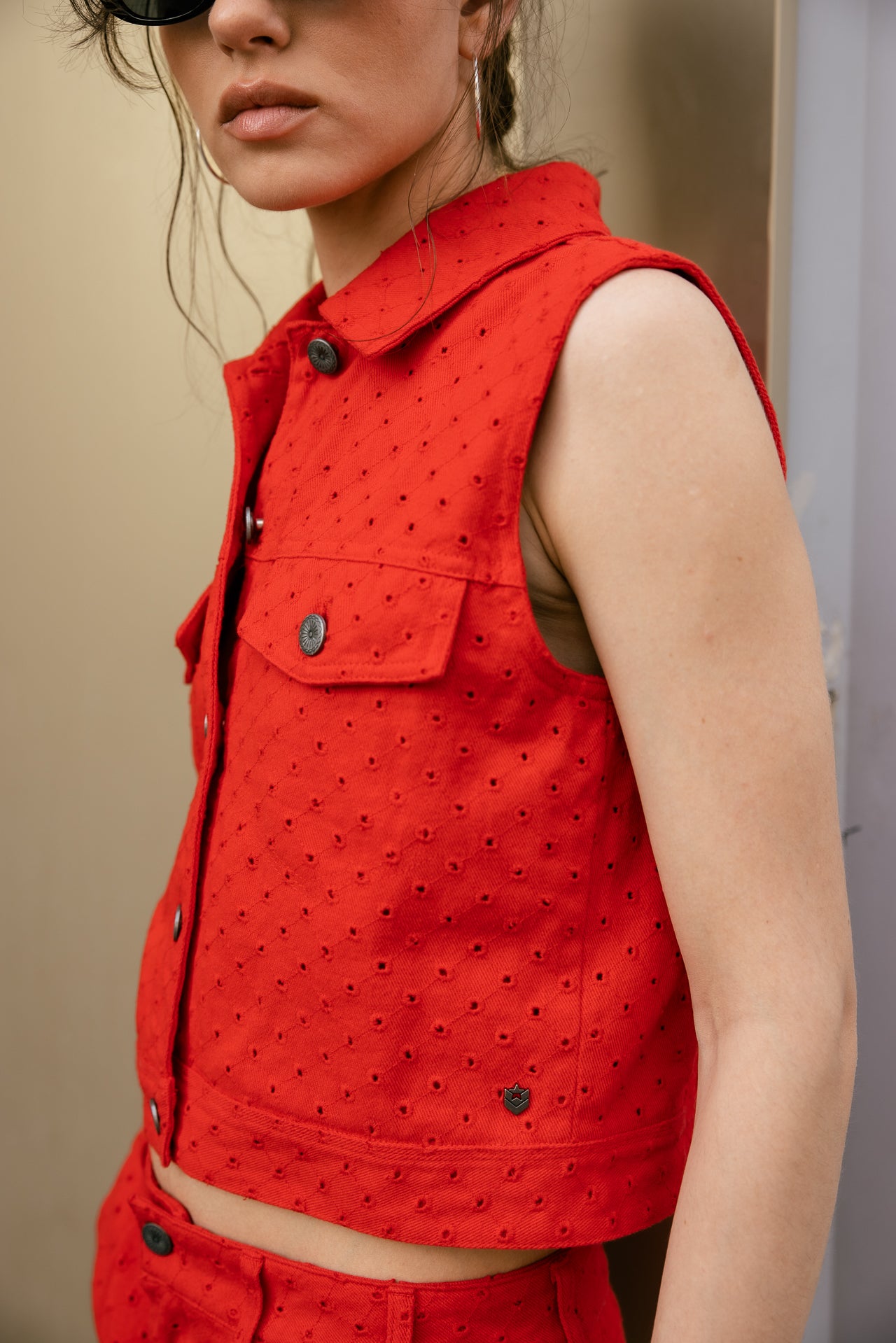 

Top court sans manche Femme Meira Beatnik fiery red | Freeman T. Porter