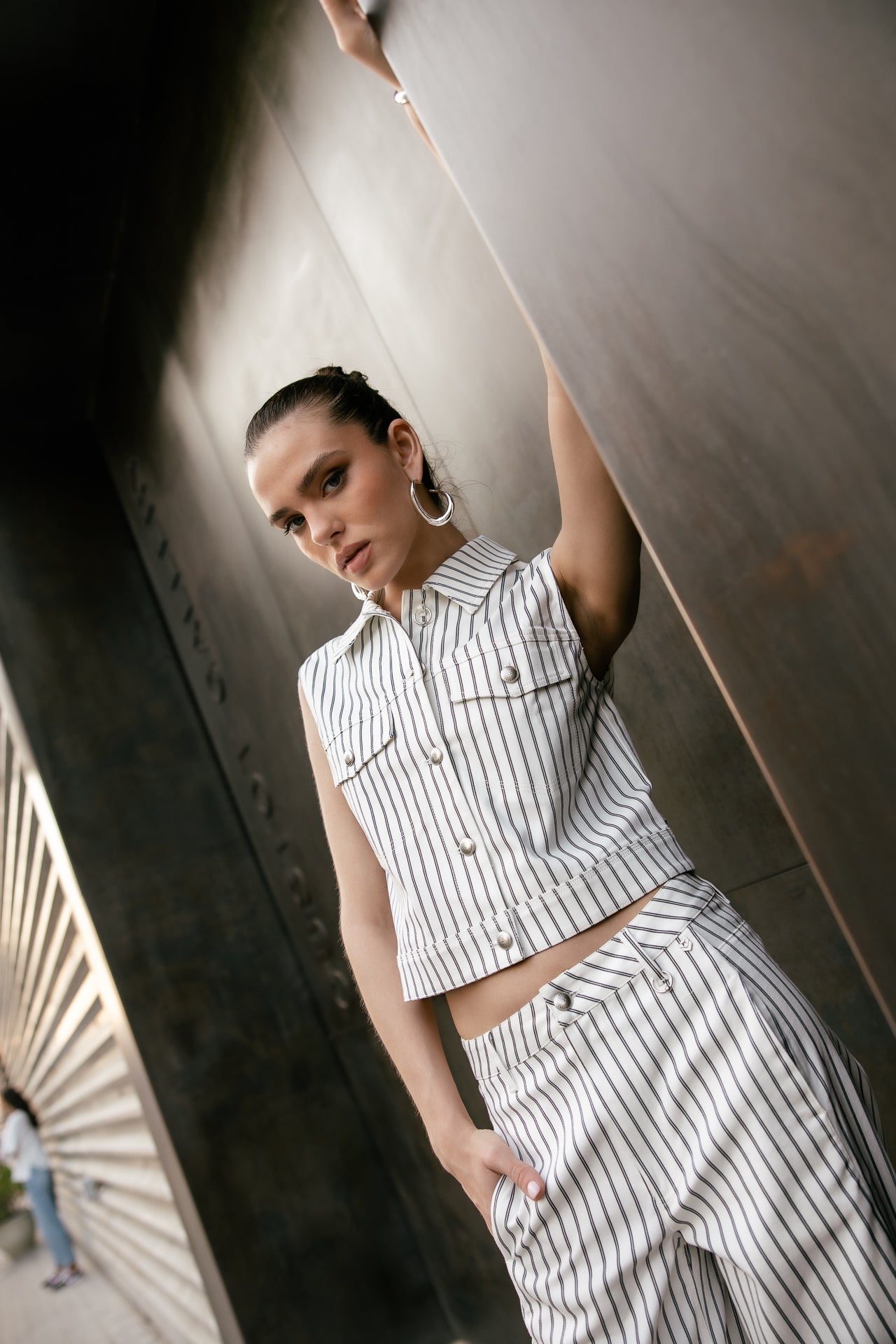 

Kurzes ärmelloses Top Damen Meira Miyu off white | Freeman T. Porter