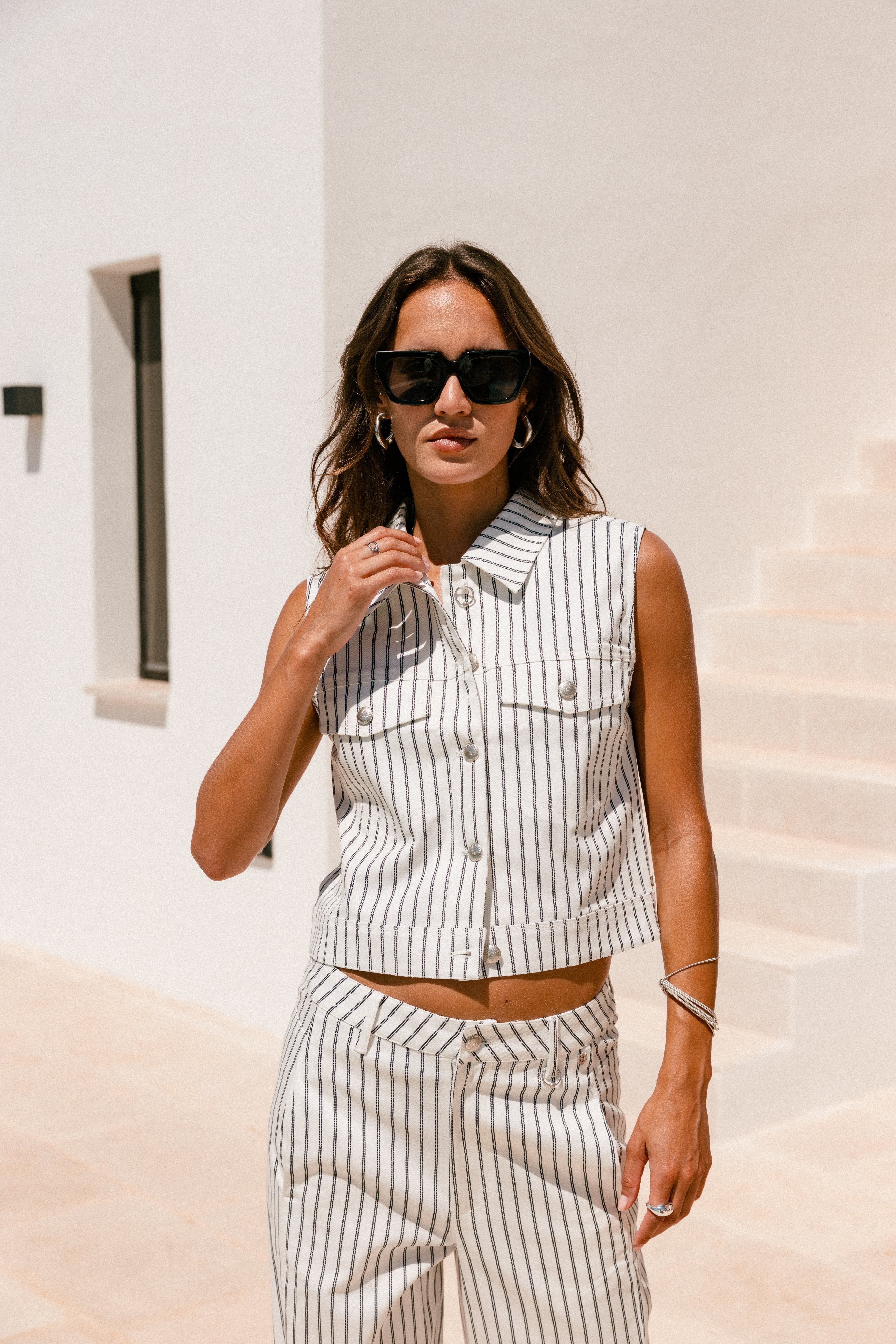 

Top court sans manche Femme Meira Miyu off white | Freeman T. Porter