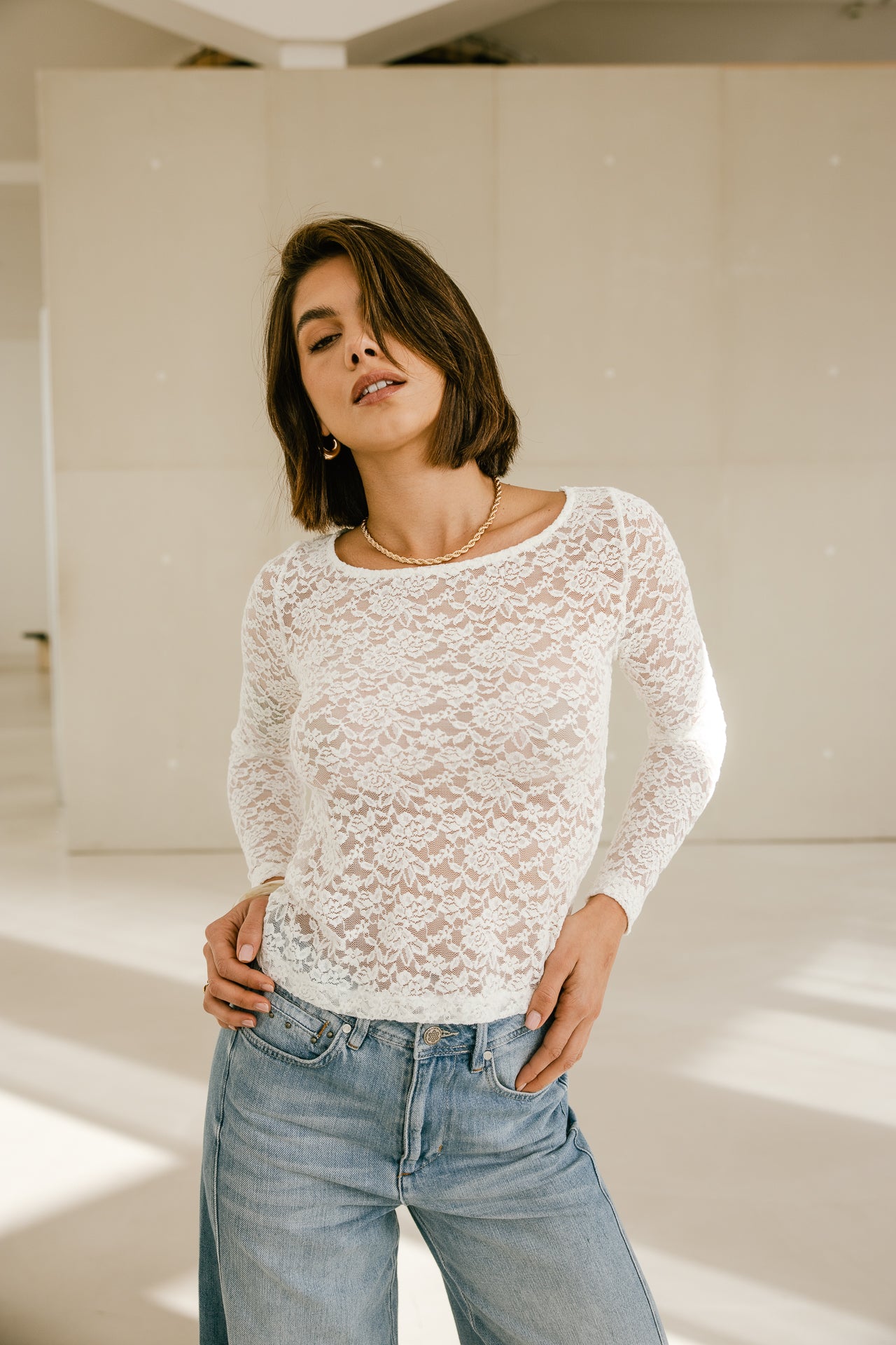 
              

Top en dentelle Femme Tazam Lace white | Freeman T. Porter
            