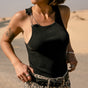 

Débardeur asymétrique Damen Dorila Rib black | Freeman T. Porter