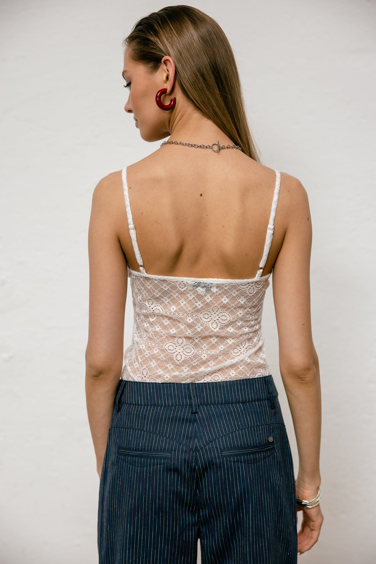 

Top à bretelles Femme Dizzi Lace white | Freeman T. Porter