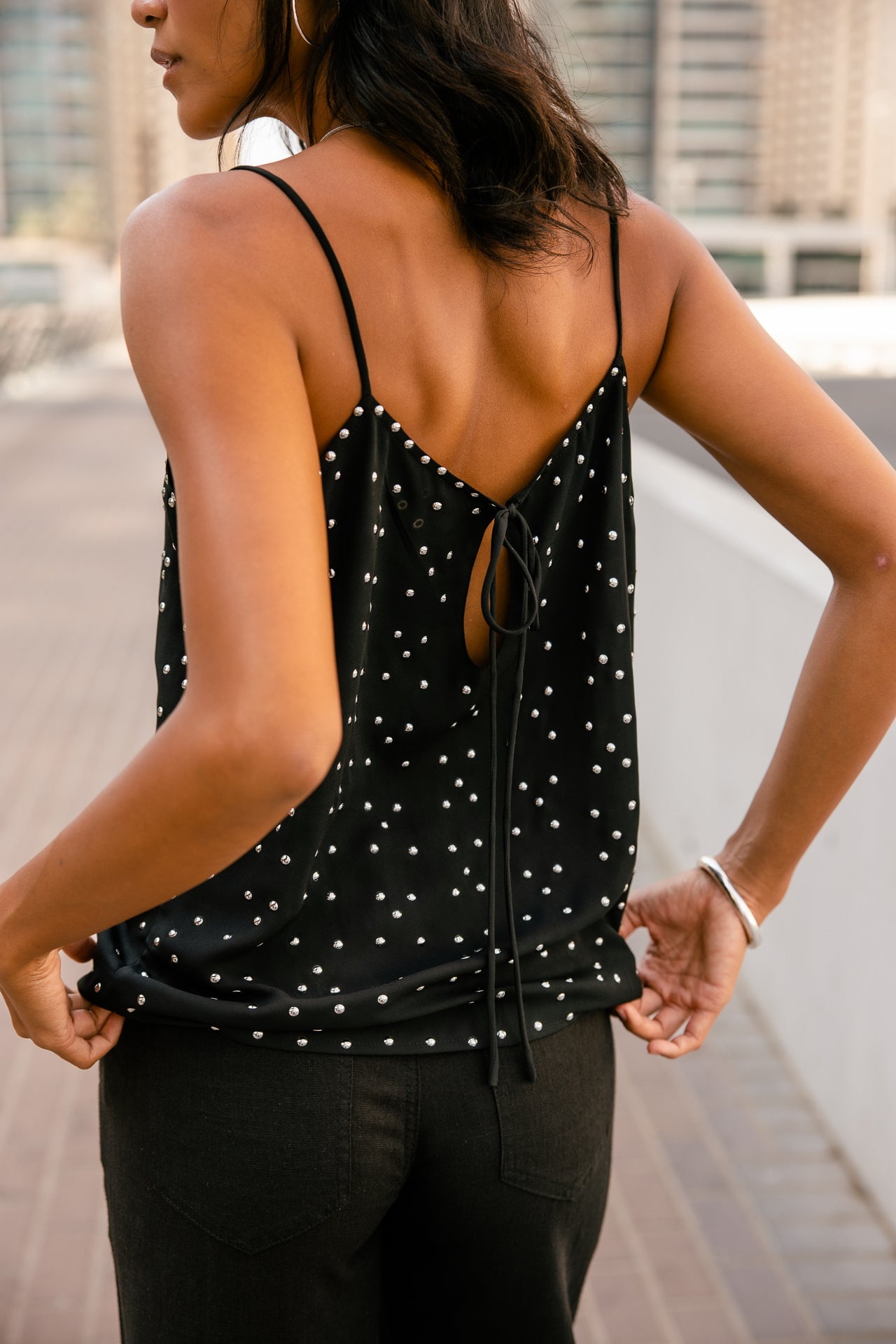 

Débardeur clouté Femme Eljy Plain black | Freeman T. Porter