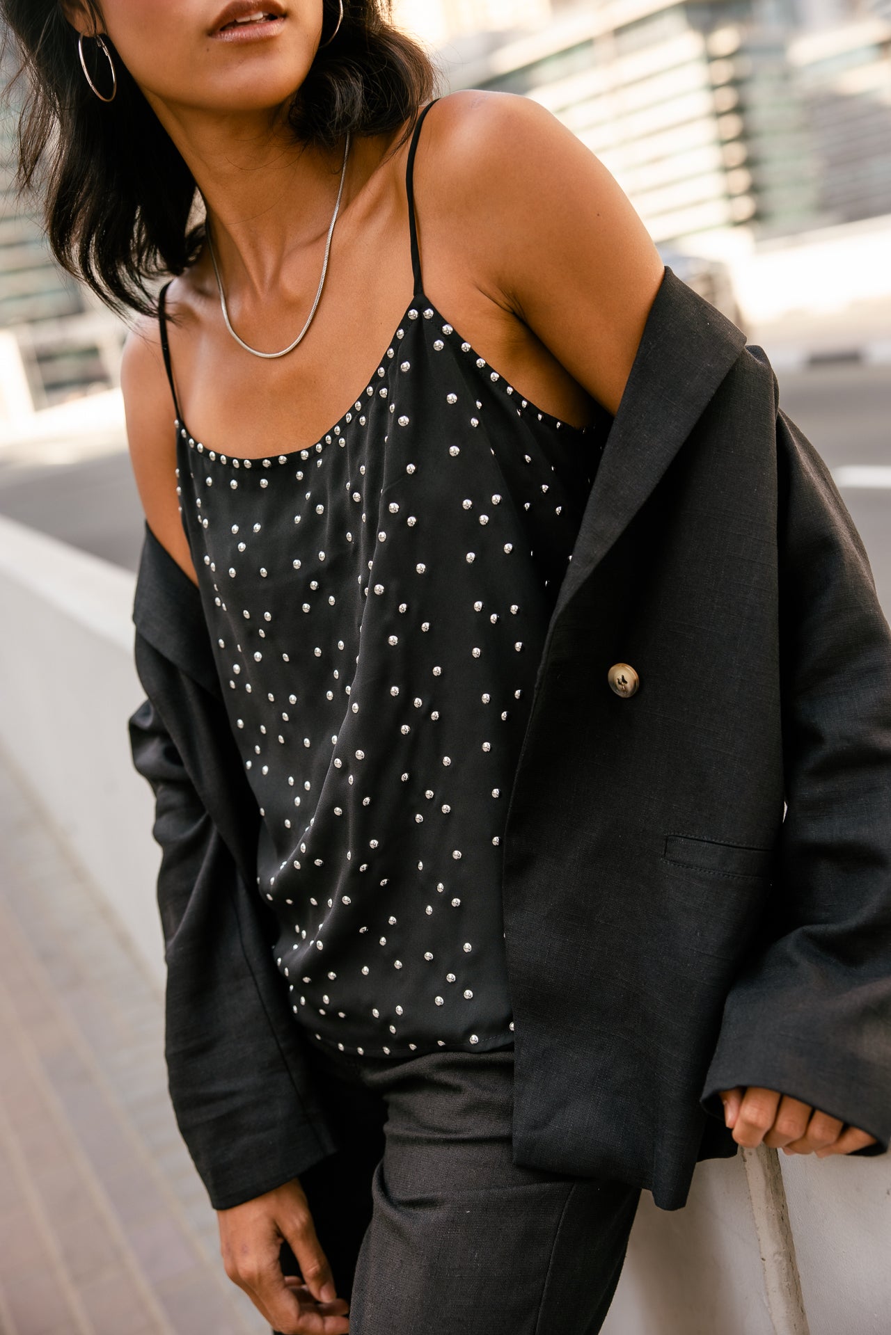 

Débardeur clouté Femme Eljy Plain black | Freeman T. Porter