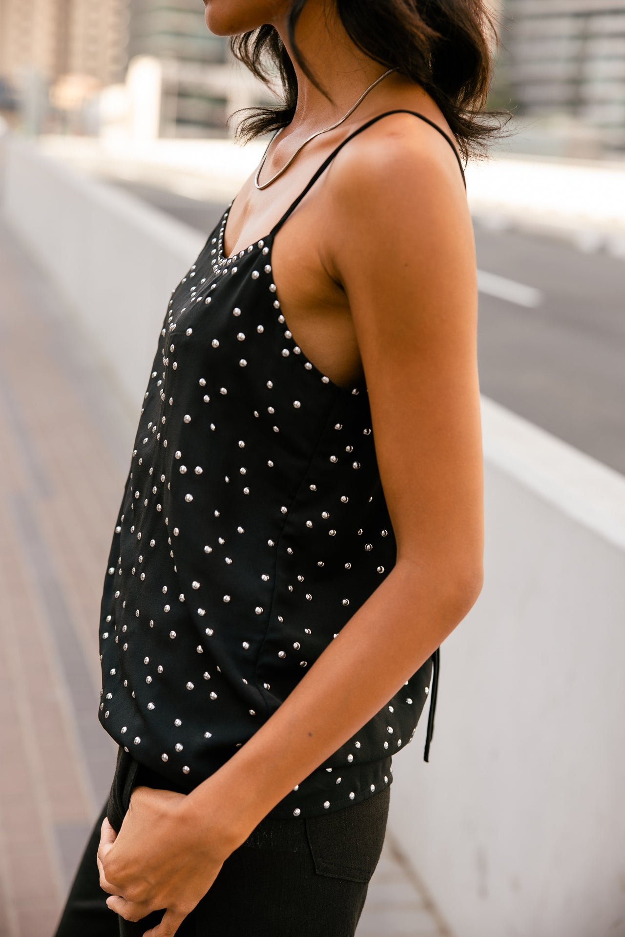 

Débardeur clouté Femme Eljy Plain black | Freeman T. Porter