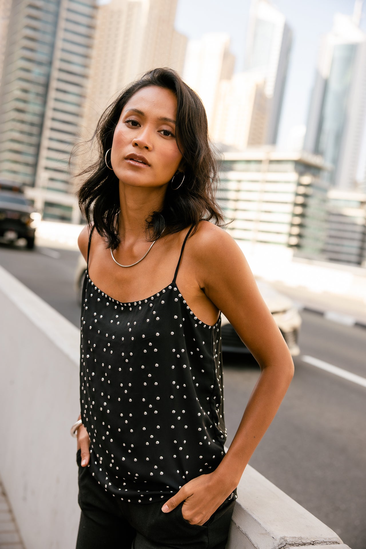 

Débardeur clouté Femme Eljy Plain black | Freeman T. Porter