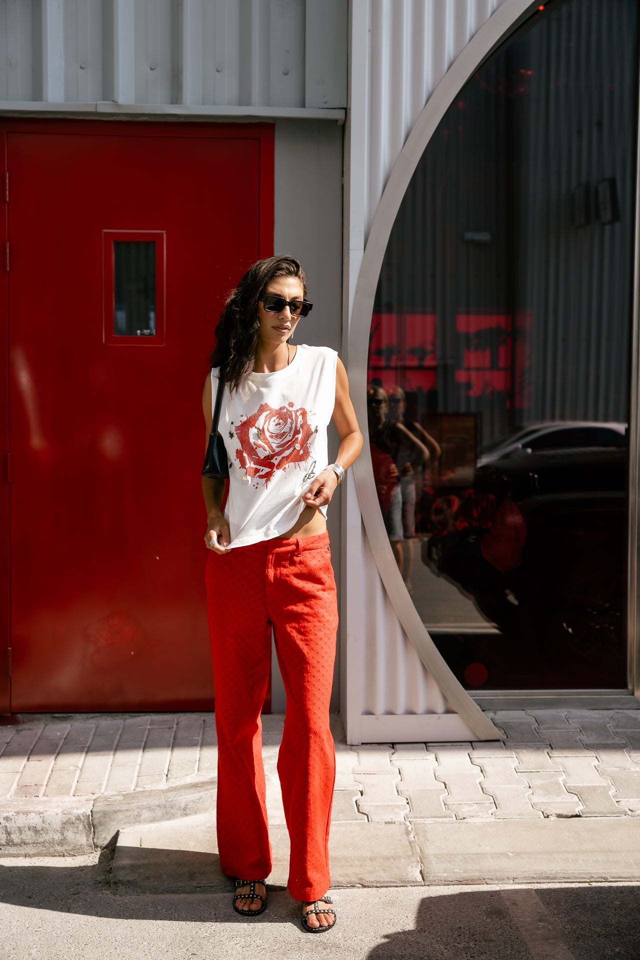 

T-Shirt détails pins et épingles Femme Denery Rose Charm white | Freeman T. Porter