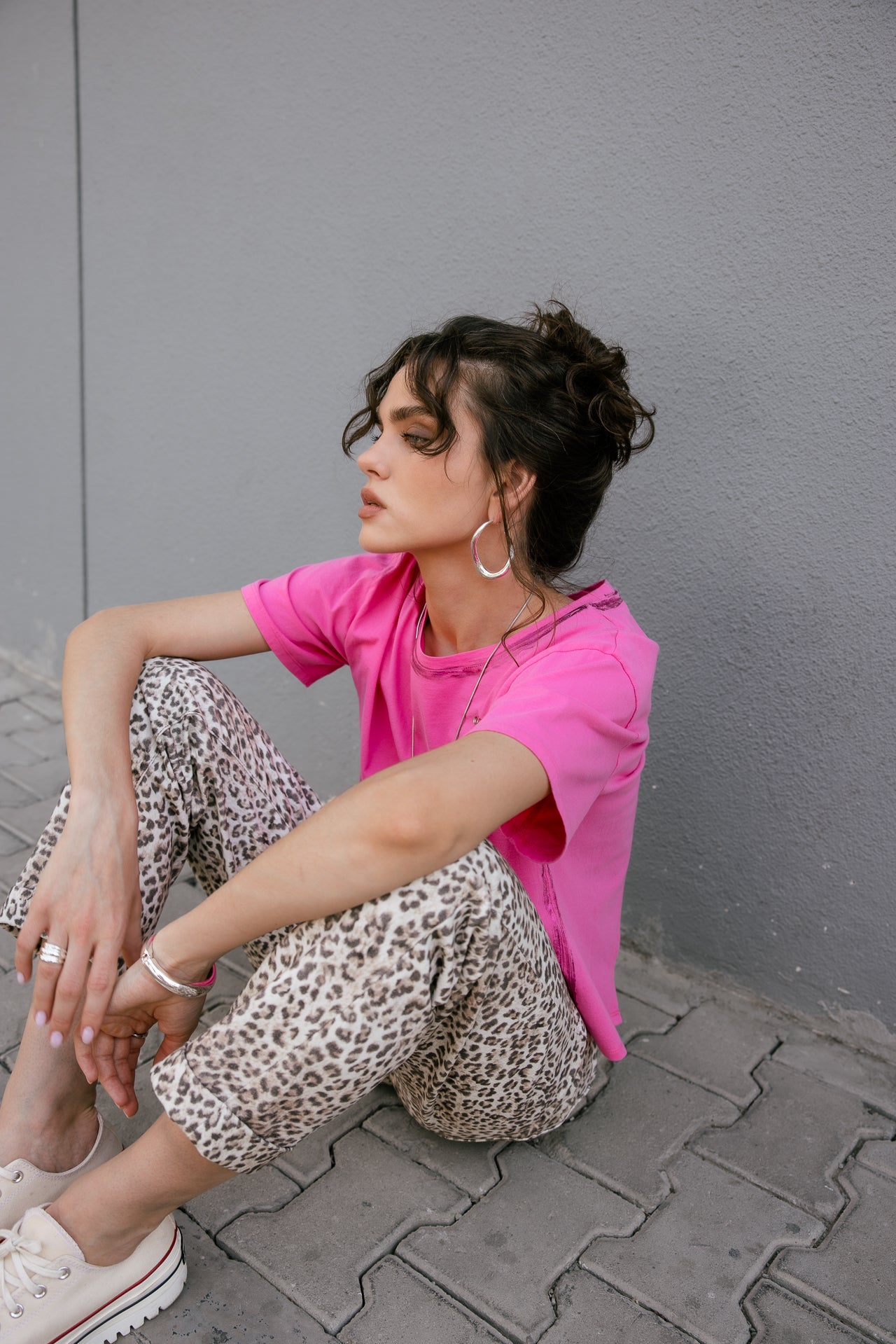 

Oversize T-Shirt mit gekreuztem Rücken Damen Tissalia Foil sangria sunset | Freeman T. Porter