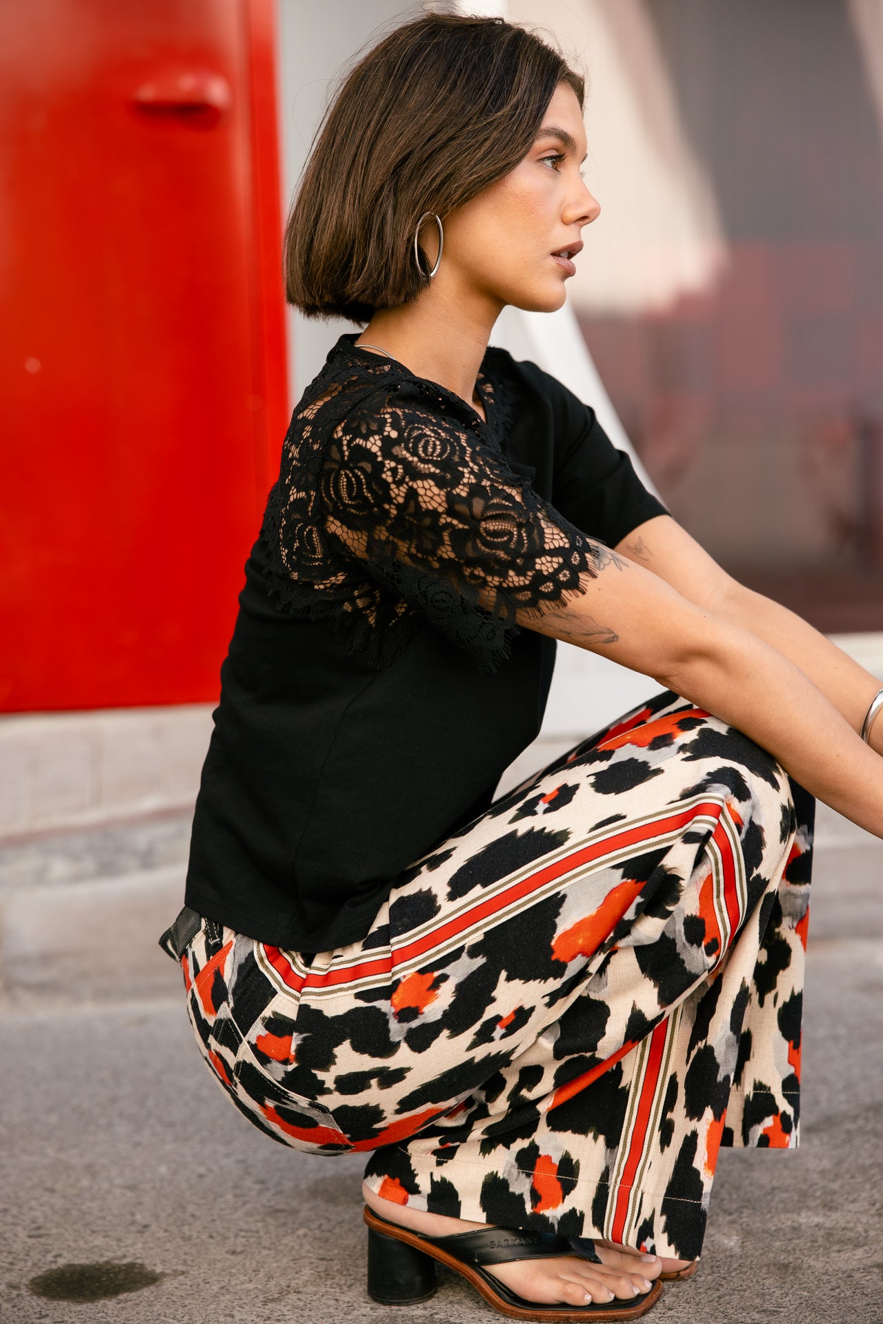 

T-Shirt mit Spitze Damen Sirila Lace black | Freeman T. Porter