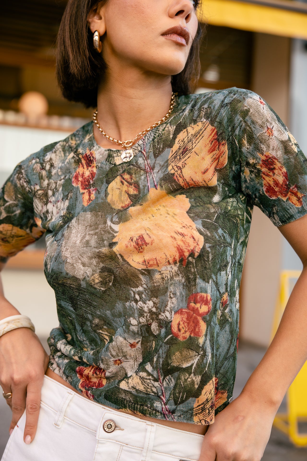 

Pull court imprimé Femme Pheed Flowers green | Freeman T. Porter