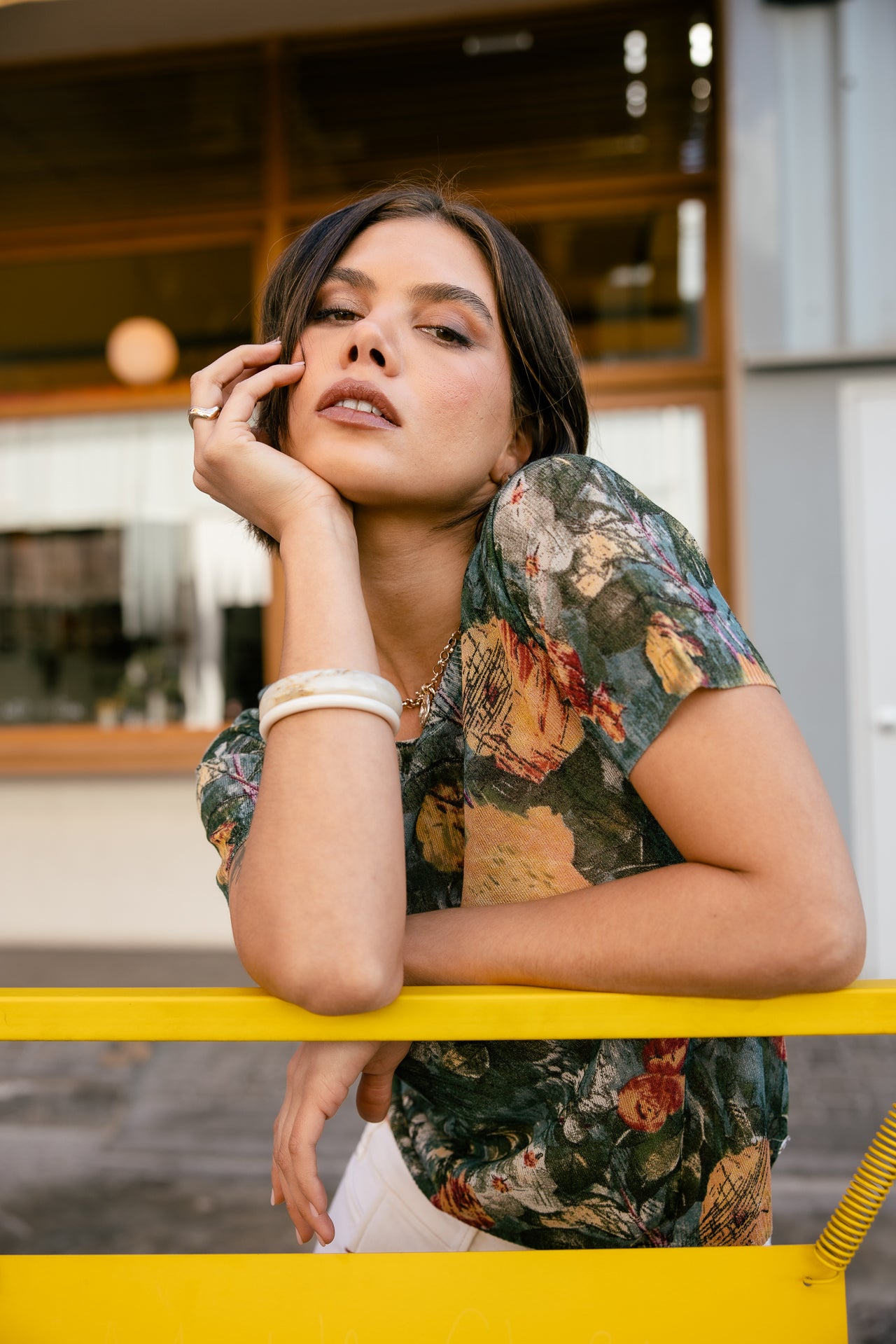 

Pull court imprimé Femme Pheed Flowers green | Freeman T. Porter