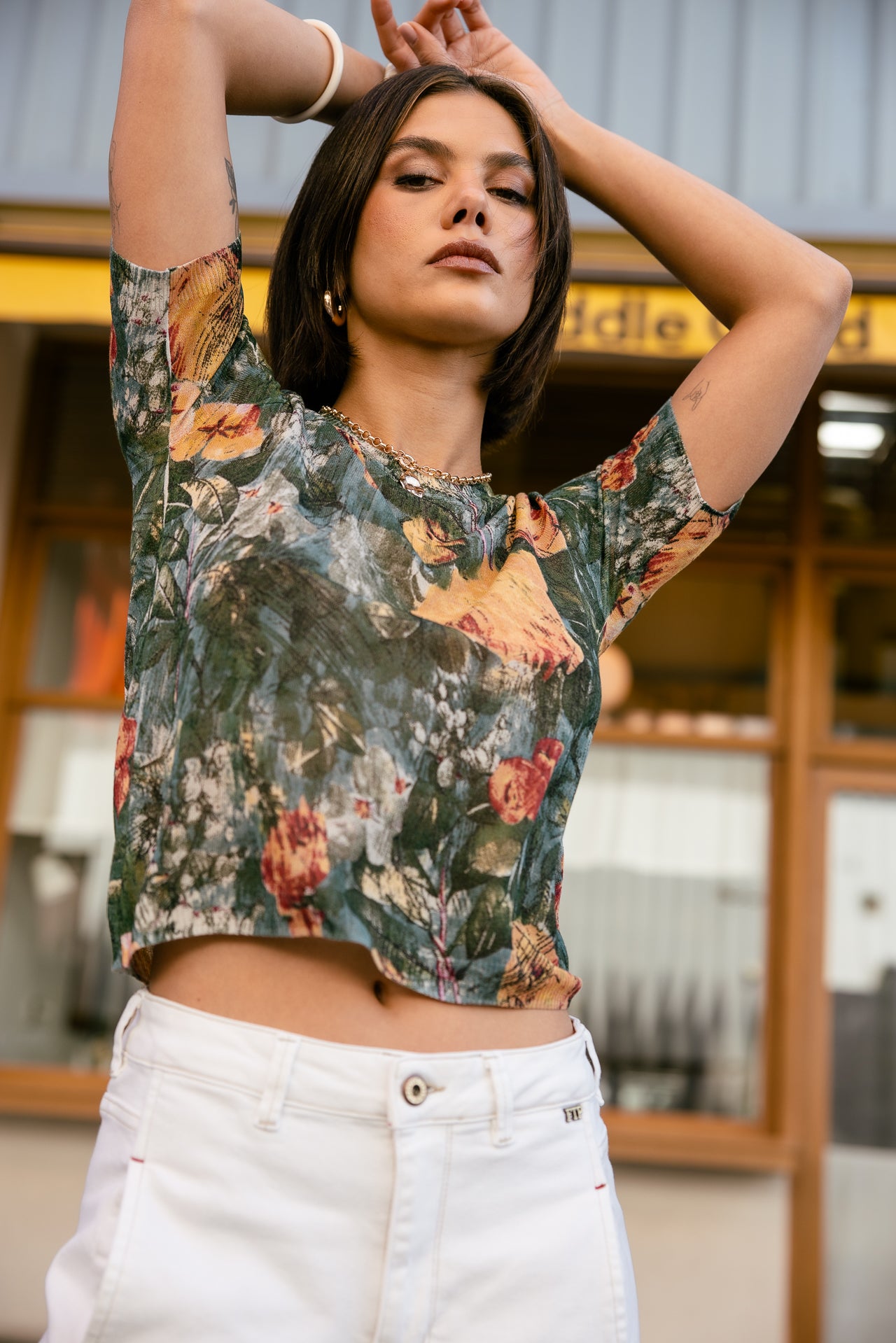 

Pull court imprimé Femme Pheed Flowers green | Freeman T. Porter