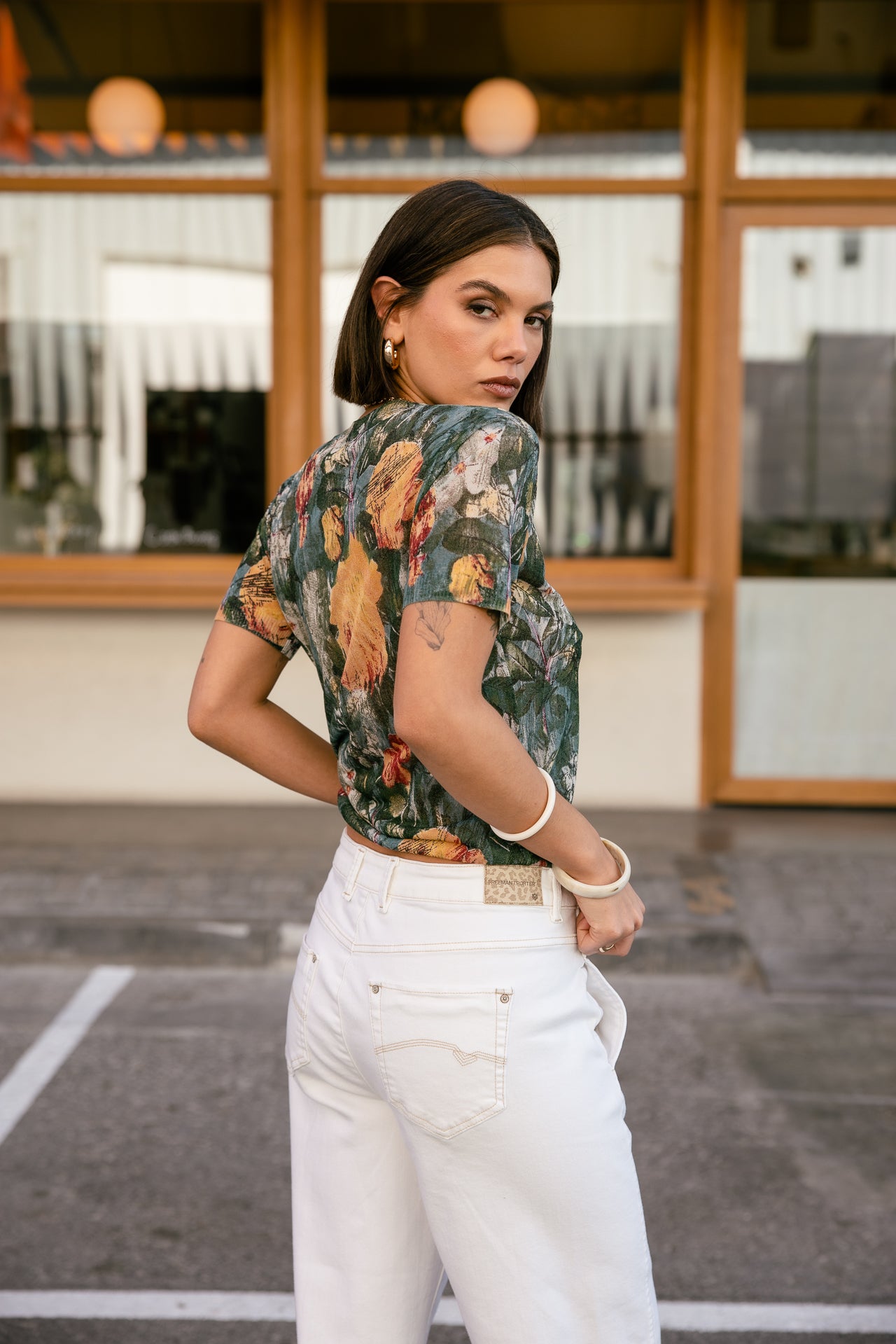 

Pull court imprimé Femme Pheed Flowers green | Freeman T. Porter