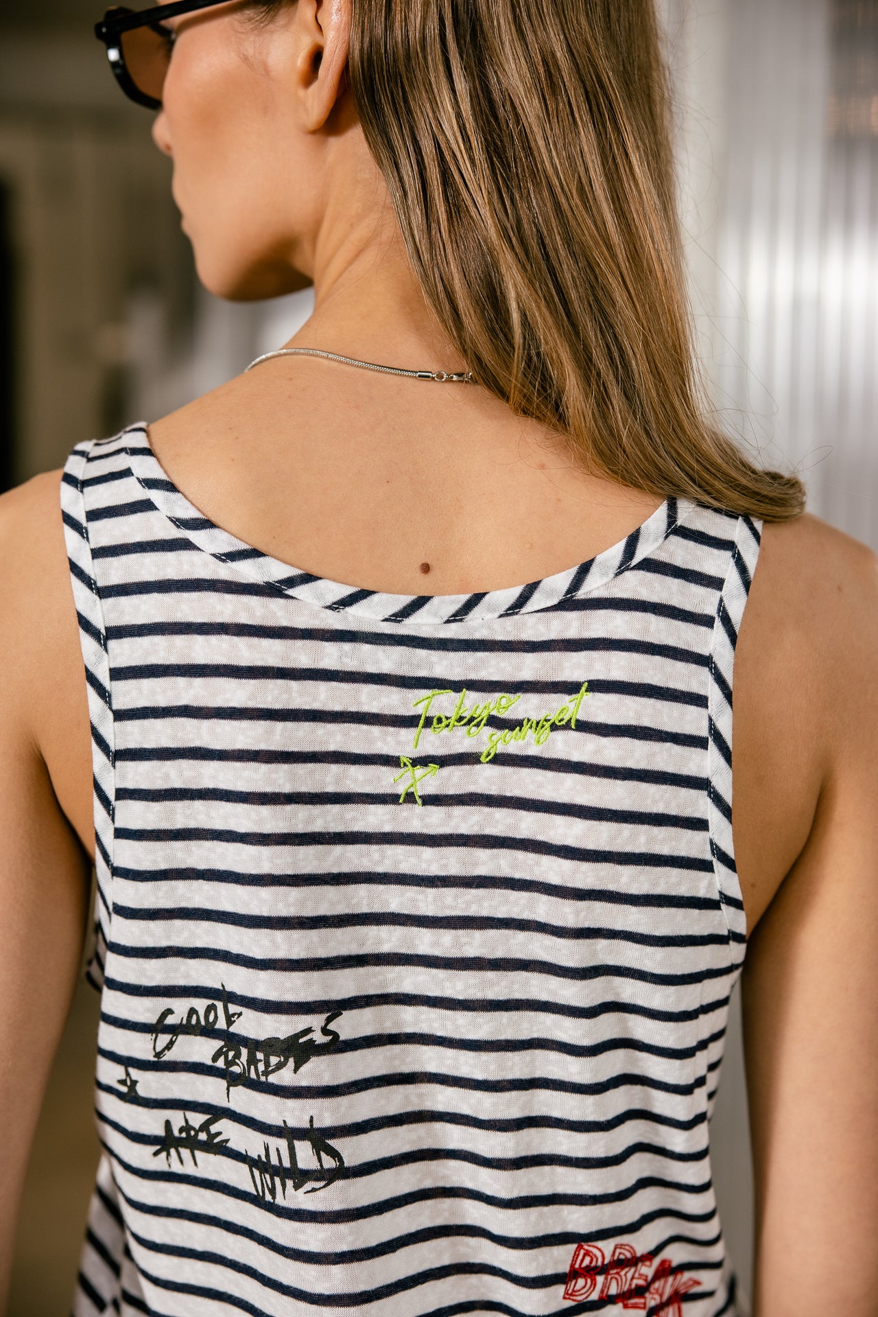 
              

Débardeur large Femme Dely Cool Words peacoat | Freeman T. Porter
            