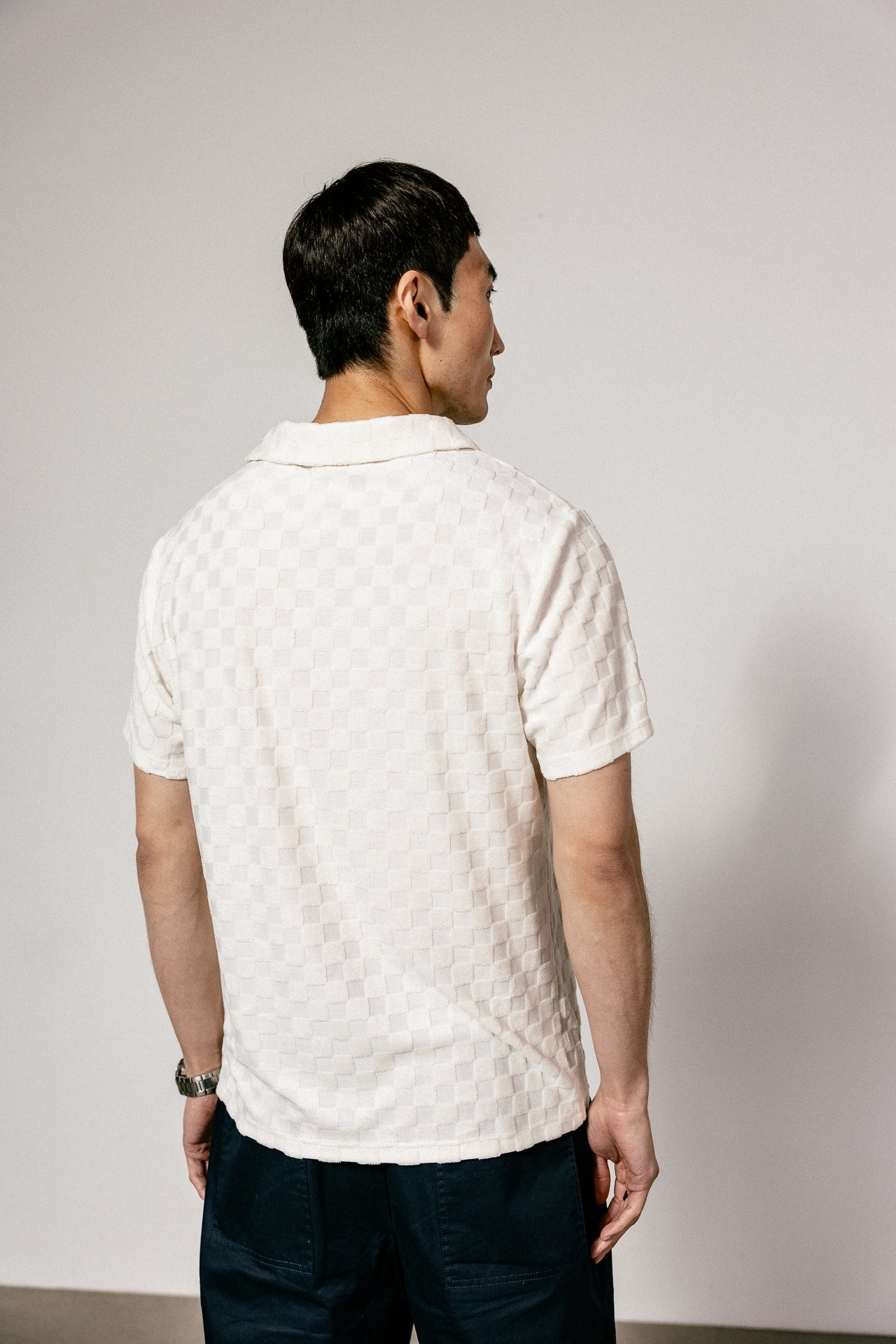 

Terry Knit Polo Men Nobu Chess egret | Freeman T. Porter