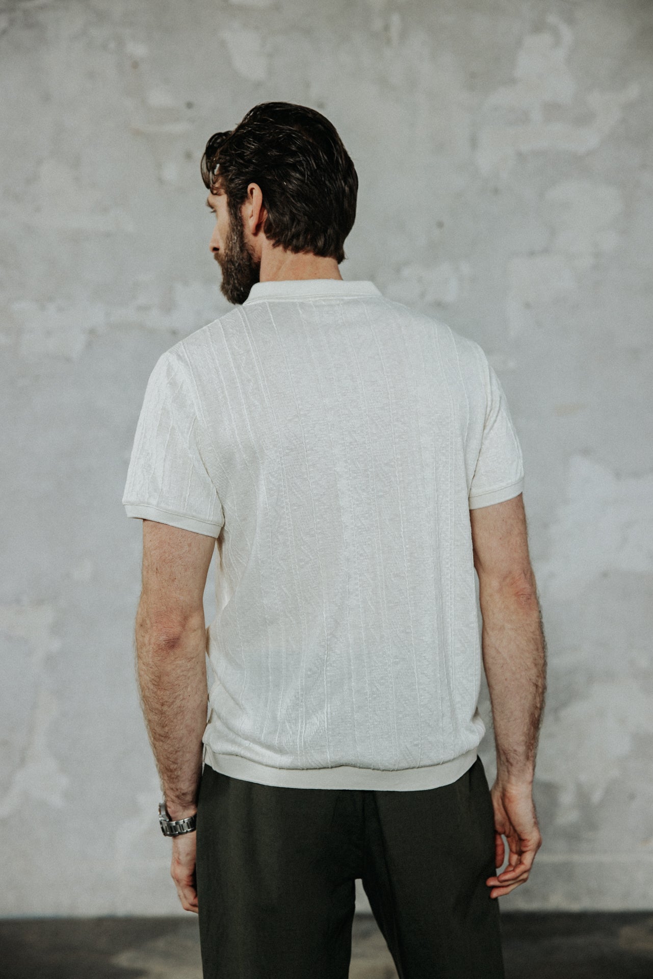 

Polo effet tressé Homme Tadao Tresse egret | Freeman T. Porter