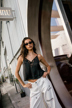 

Camisole mit Spitze Damen Ilay Lace black | Freeman T. Porter