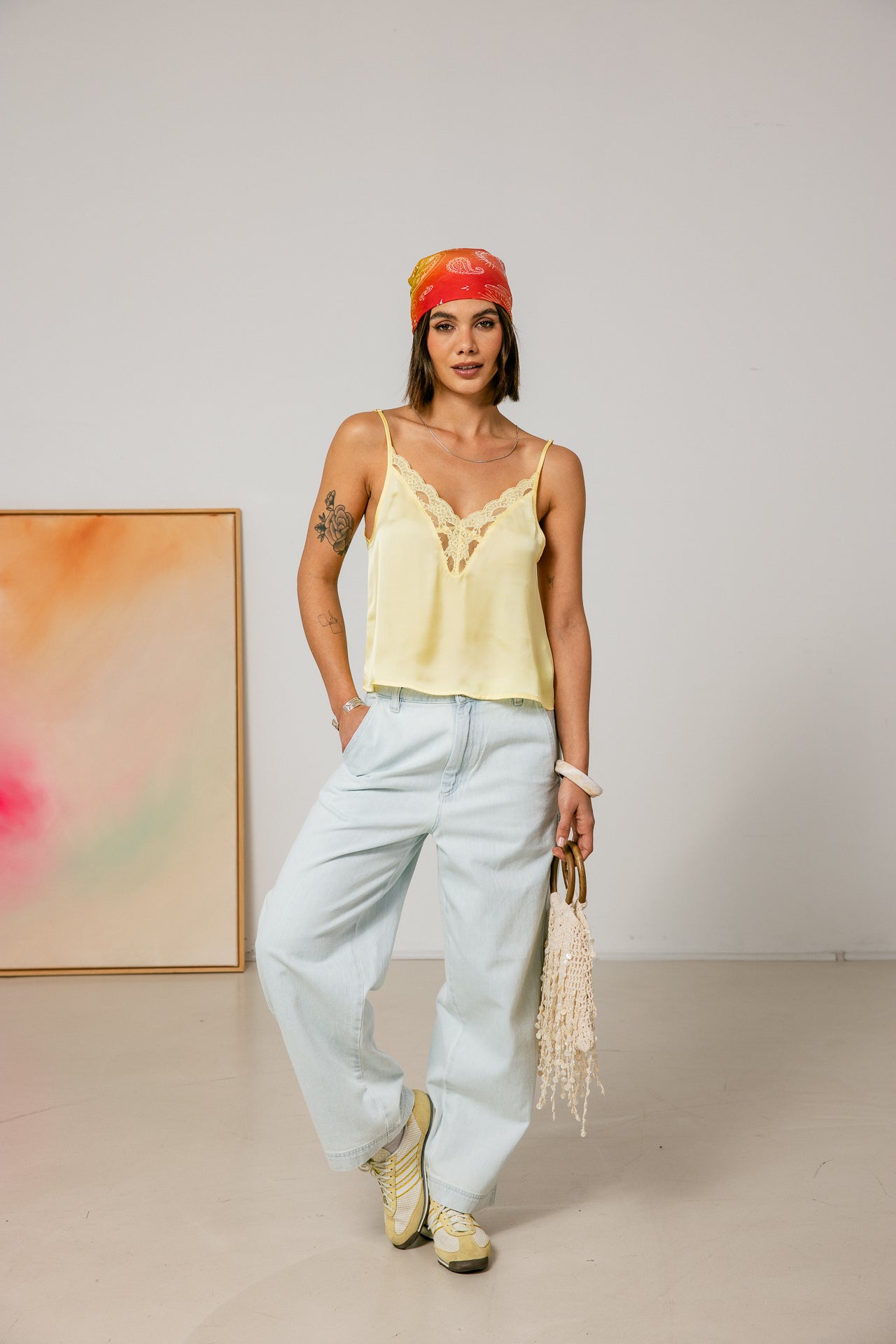 

Caraco avec dentelle Femme Ilay Lace limelight | Freeman T. Porter