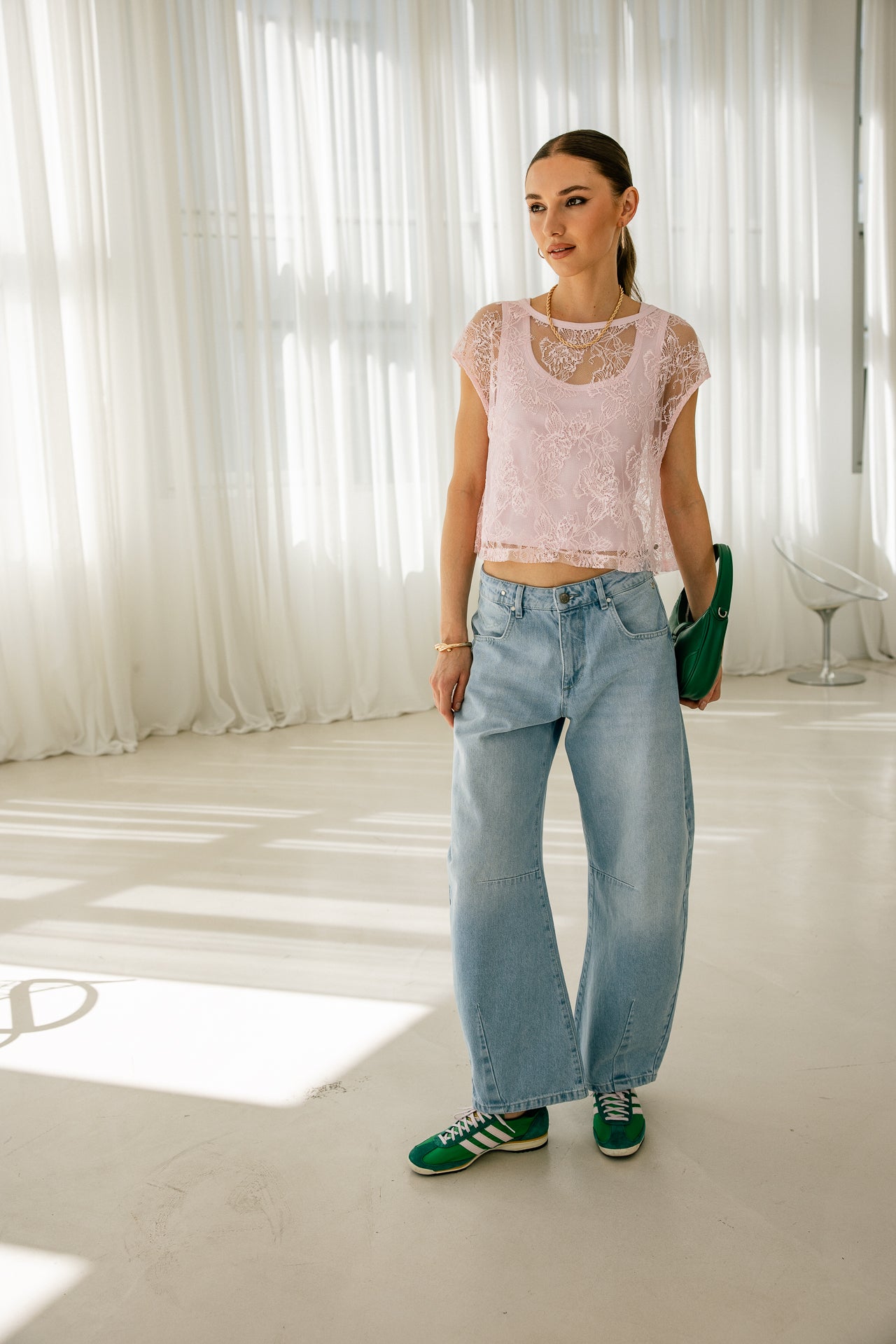 

Débardeur doublé dentelle Femme Talineo Lace light pink | Freeman T. Porter