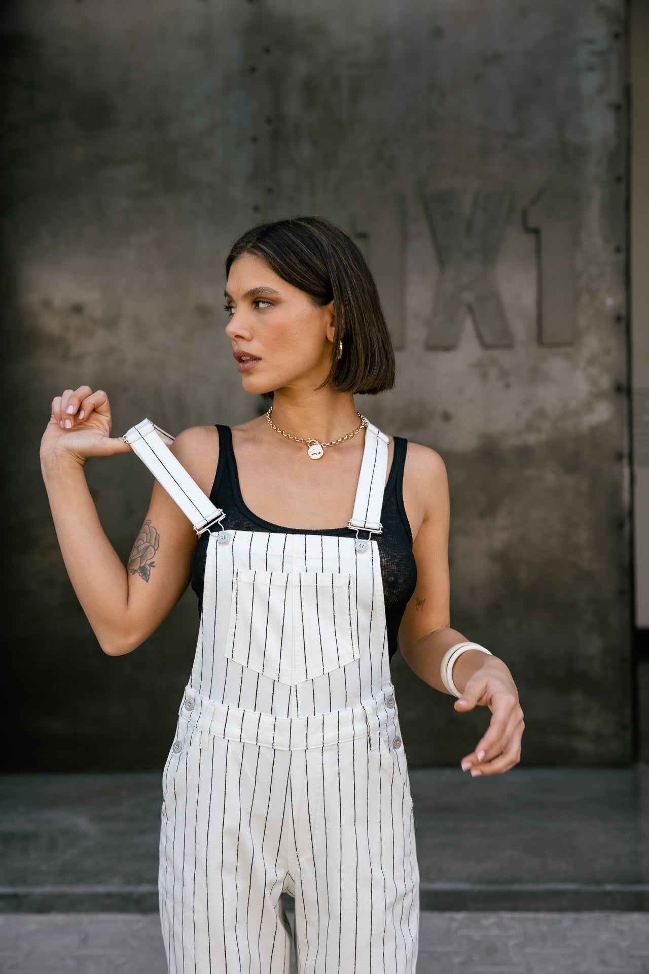 

Salopette barrel Femme Tammy Paleole off white | Freeman T. Porter