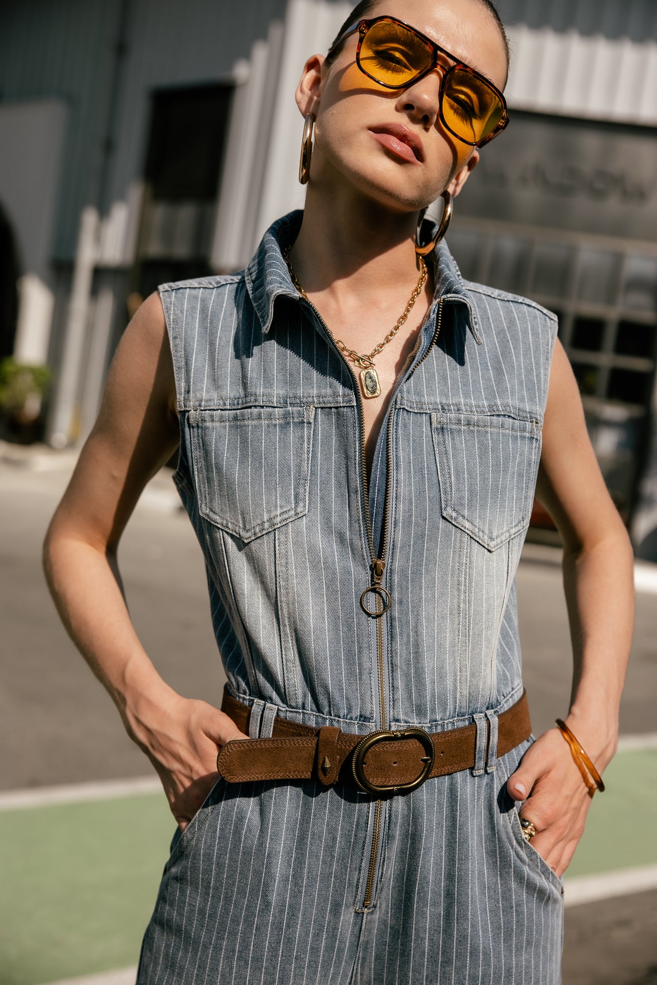 
              

Combinaison rayée Femme Glorya Denim jerez | Freeman T. Porter
            