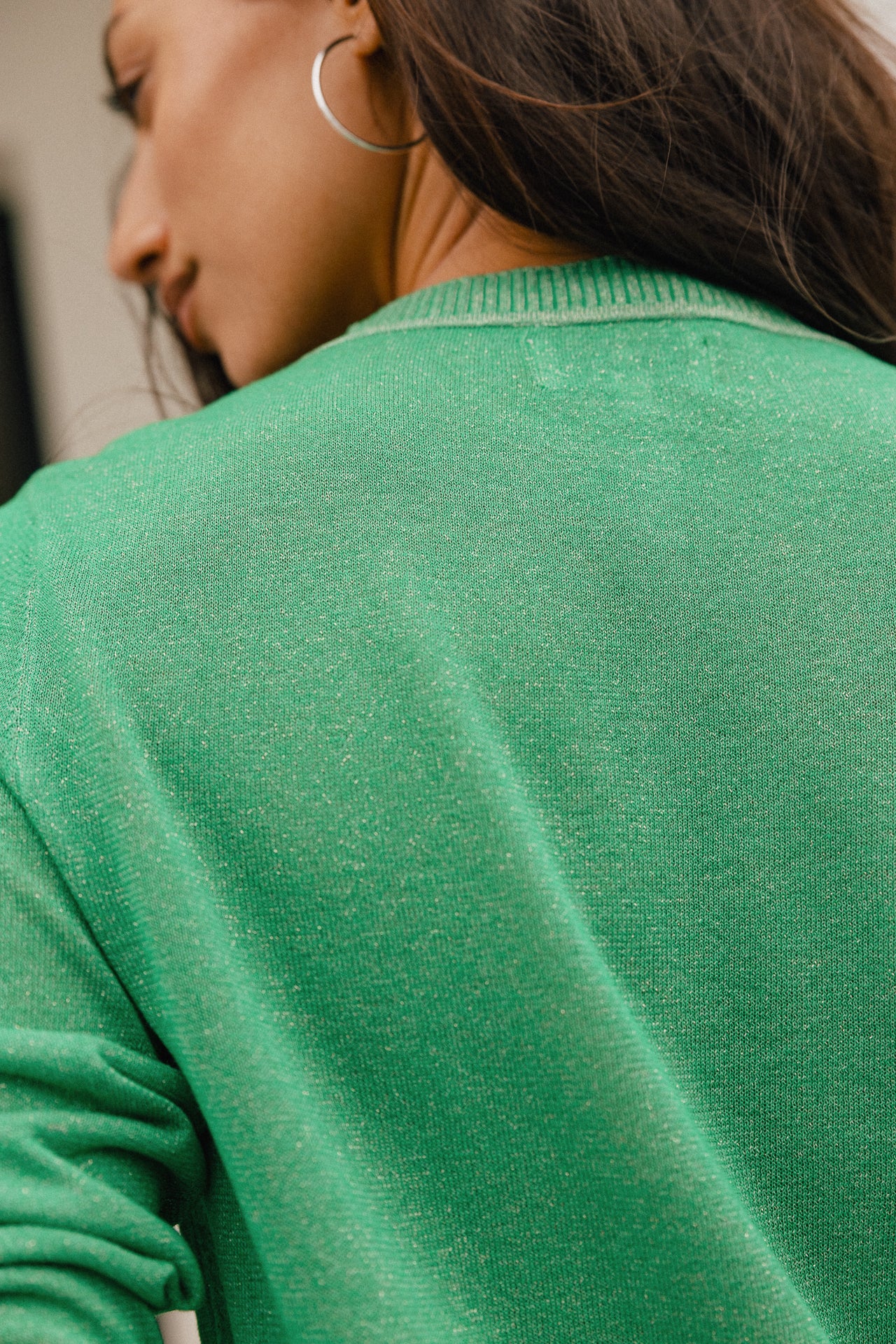 

Gilet en maille irisé Femme Philas Plain electric green | Freeman T. Porter