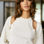 

Maille en twin set débardeur et gilet Femme Palomino ecru | Freeman T. Porter