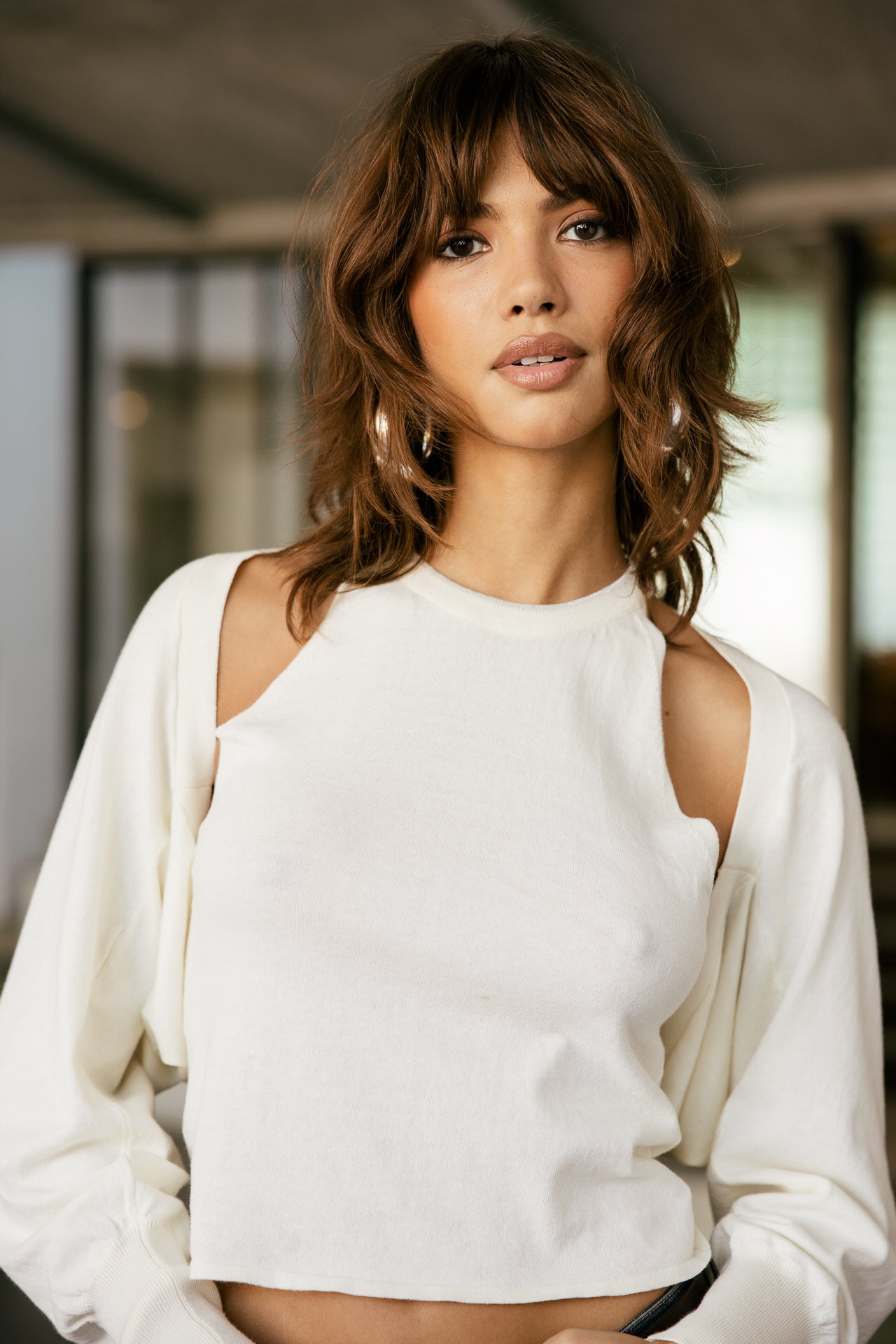   
            

Maille en twin set débardeur et gilet Femme Palomino ecru | Freeman T. Porter
          