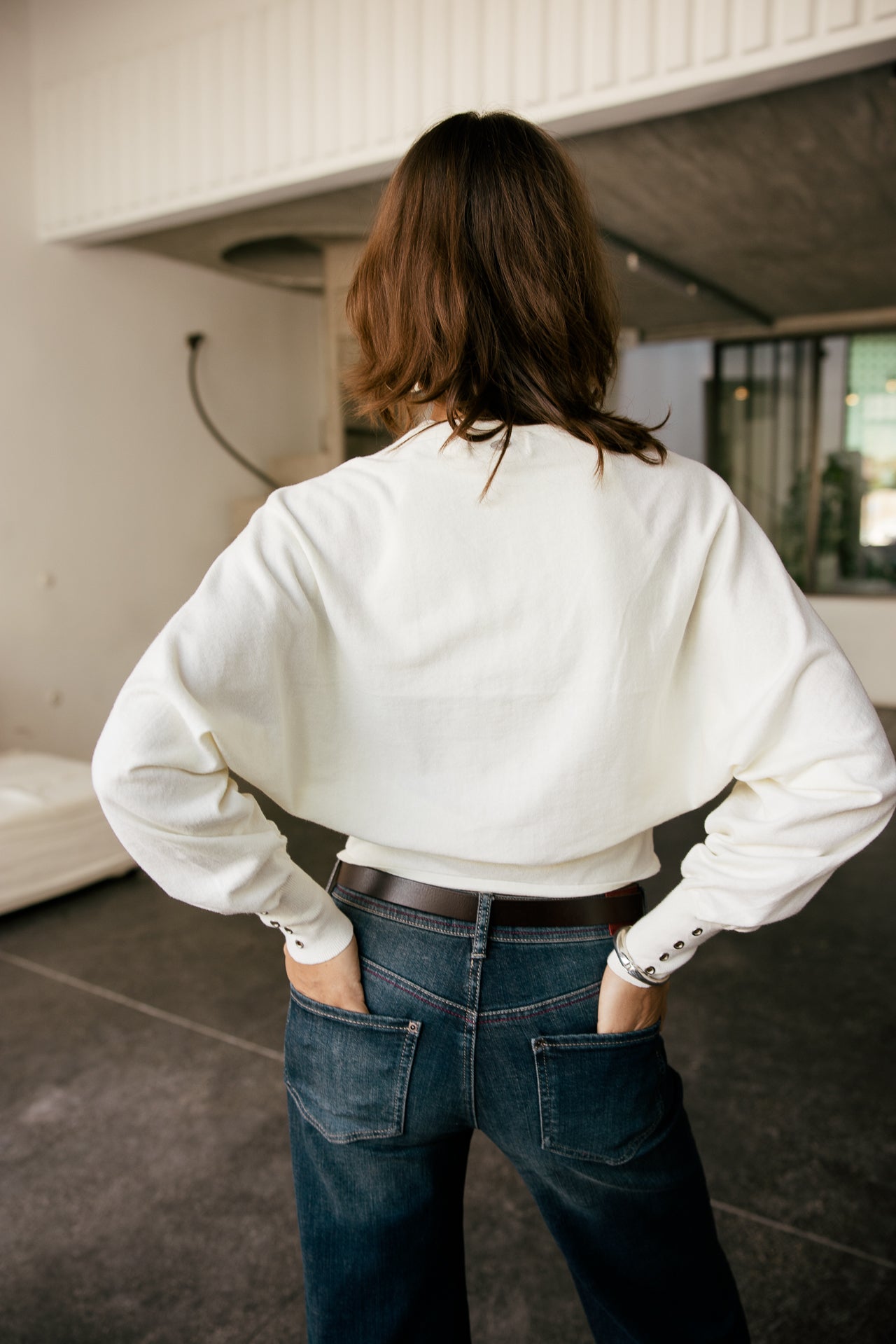 

Maille en twin set débardeur et gilet Femme Palomino ecru | Freeman T. Porter