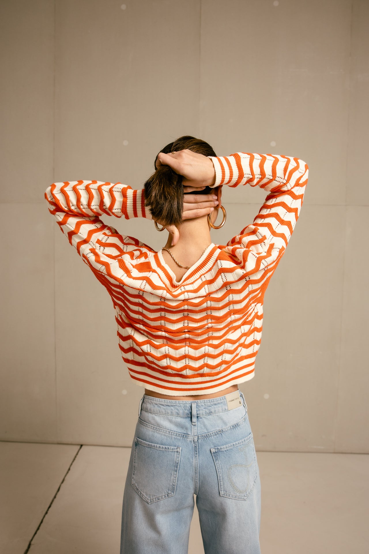 

Suéter de punto Mujer Panella off white / orange | Freeman T. Porter