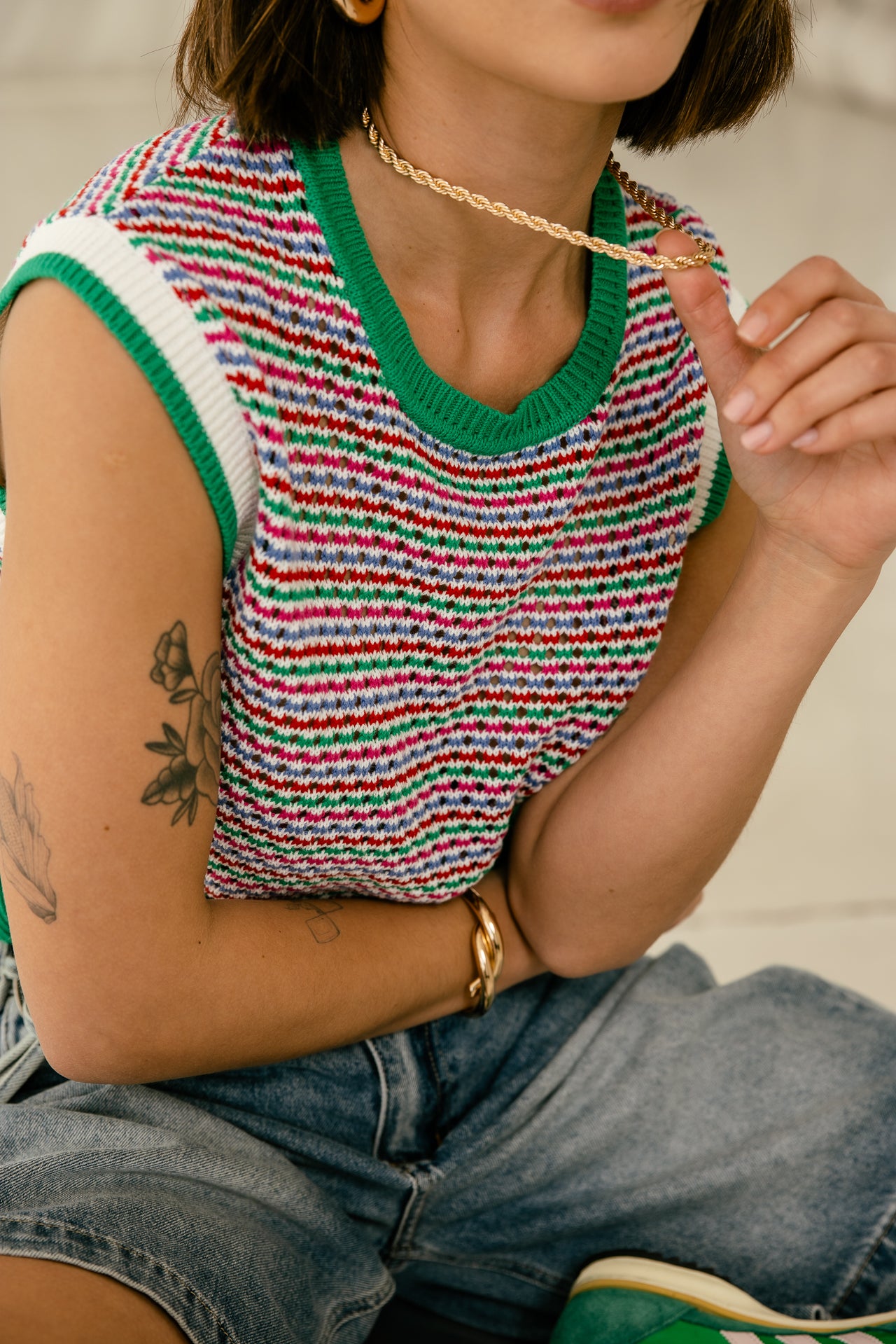 

Débardeur en maille multicolor Femme Perino fancy multicolor | Freeman T. Porter