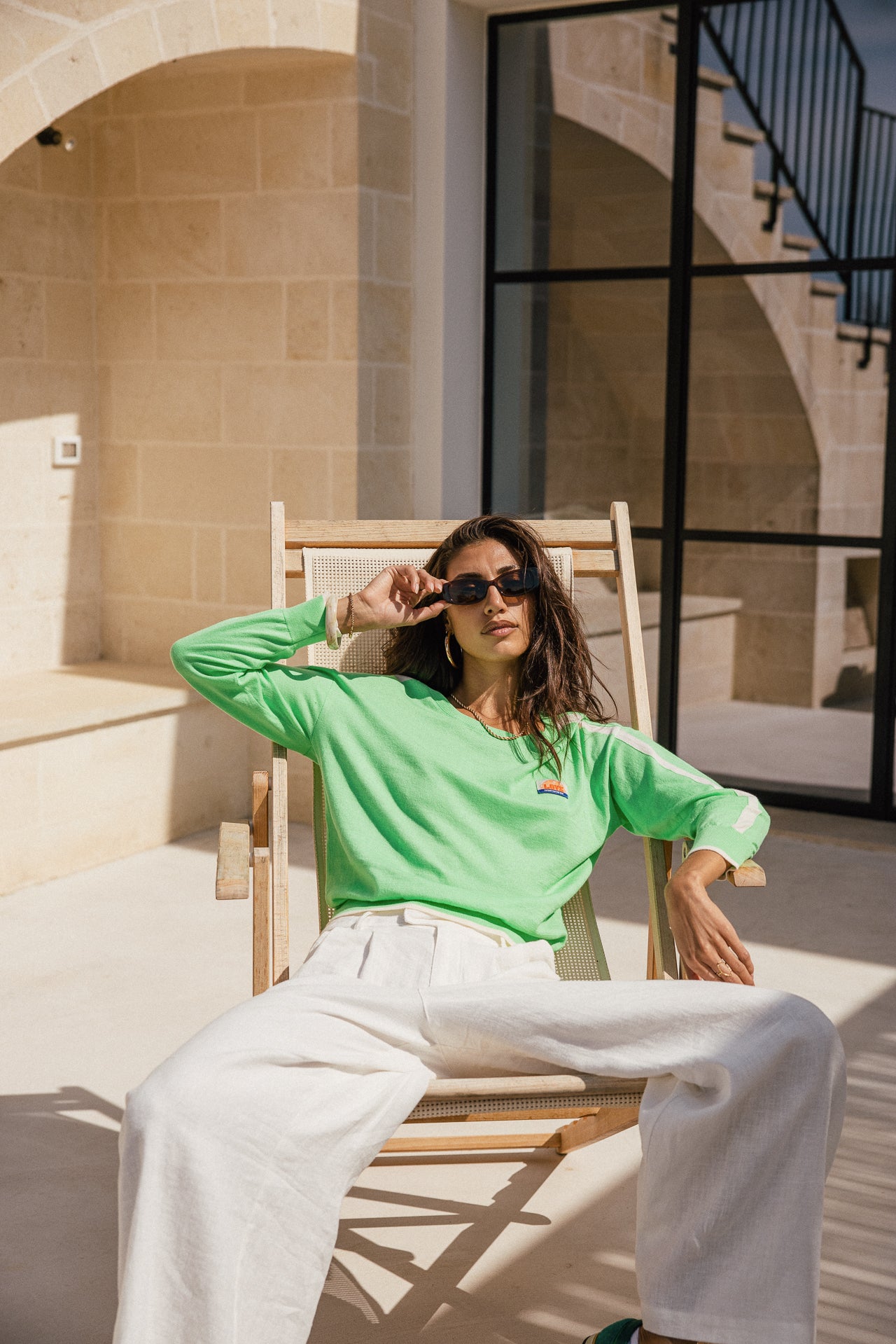 

Pull leger en maille col rond Femme Primo spring / off white | Freeman T. Porter