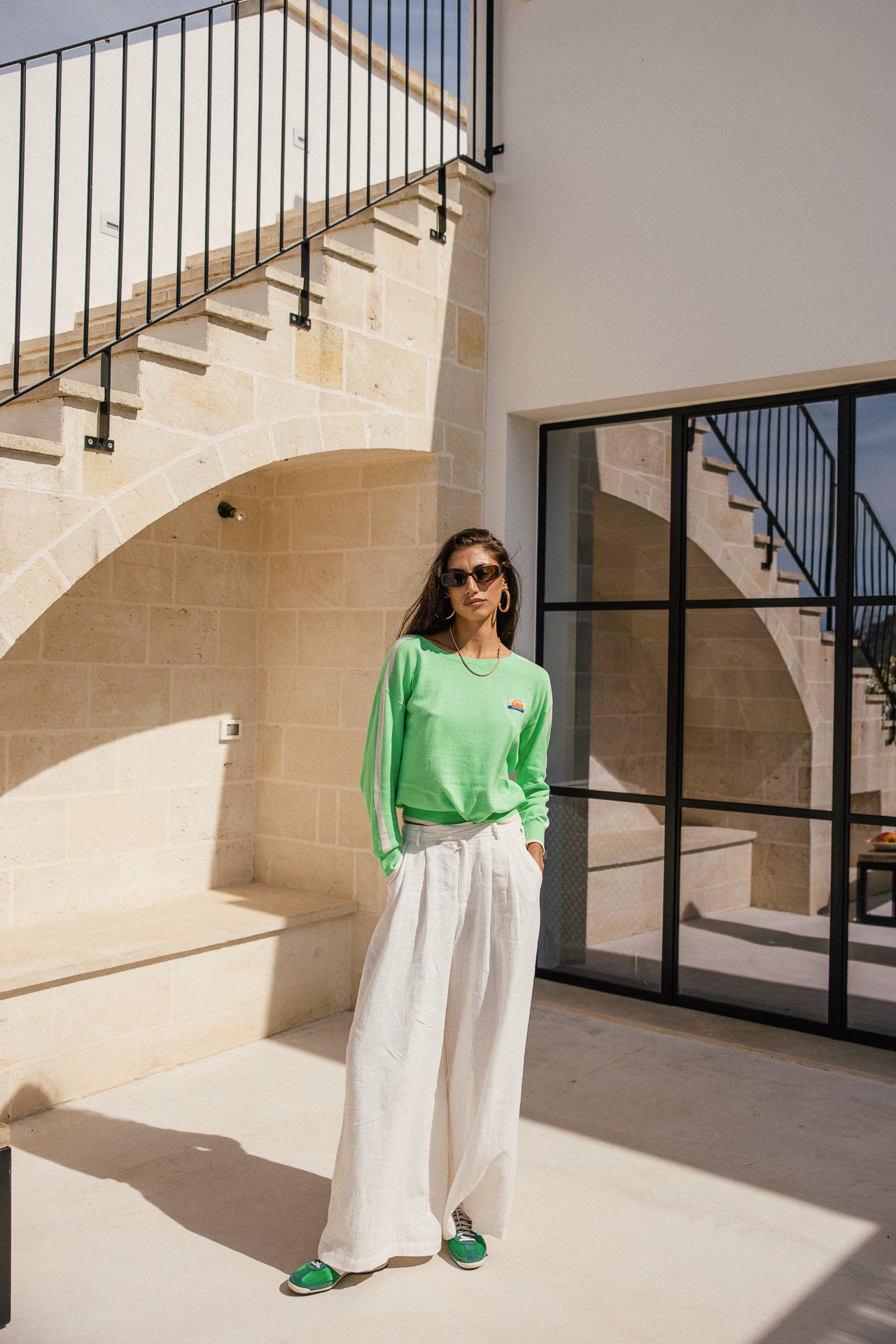 

Pull leger en maille col rond Femme Primo spring / off white | Freeman T. Porter