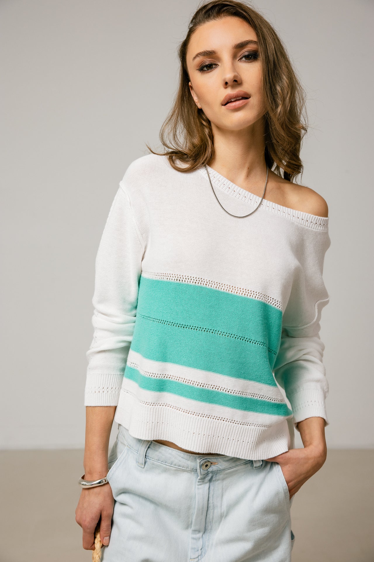 

Cropped jumper Women Prola blanc/mer | Freeman T. Porter