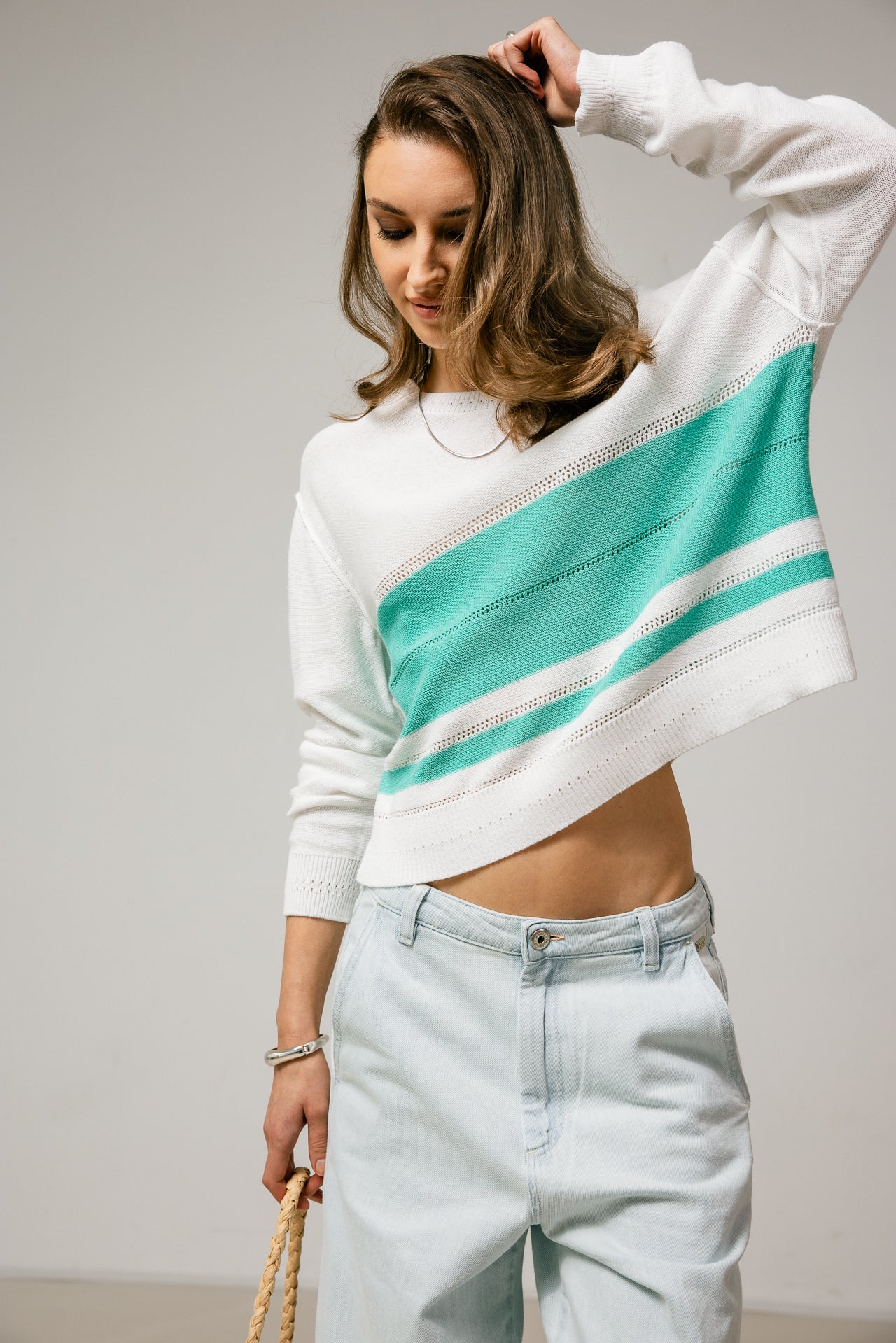 

Cropped jumper Women Prola blanc/mer | Freeman T. Porter
