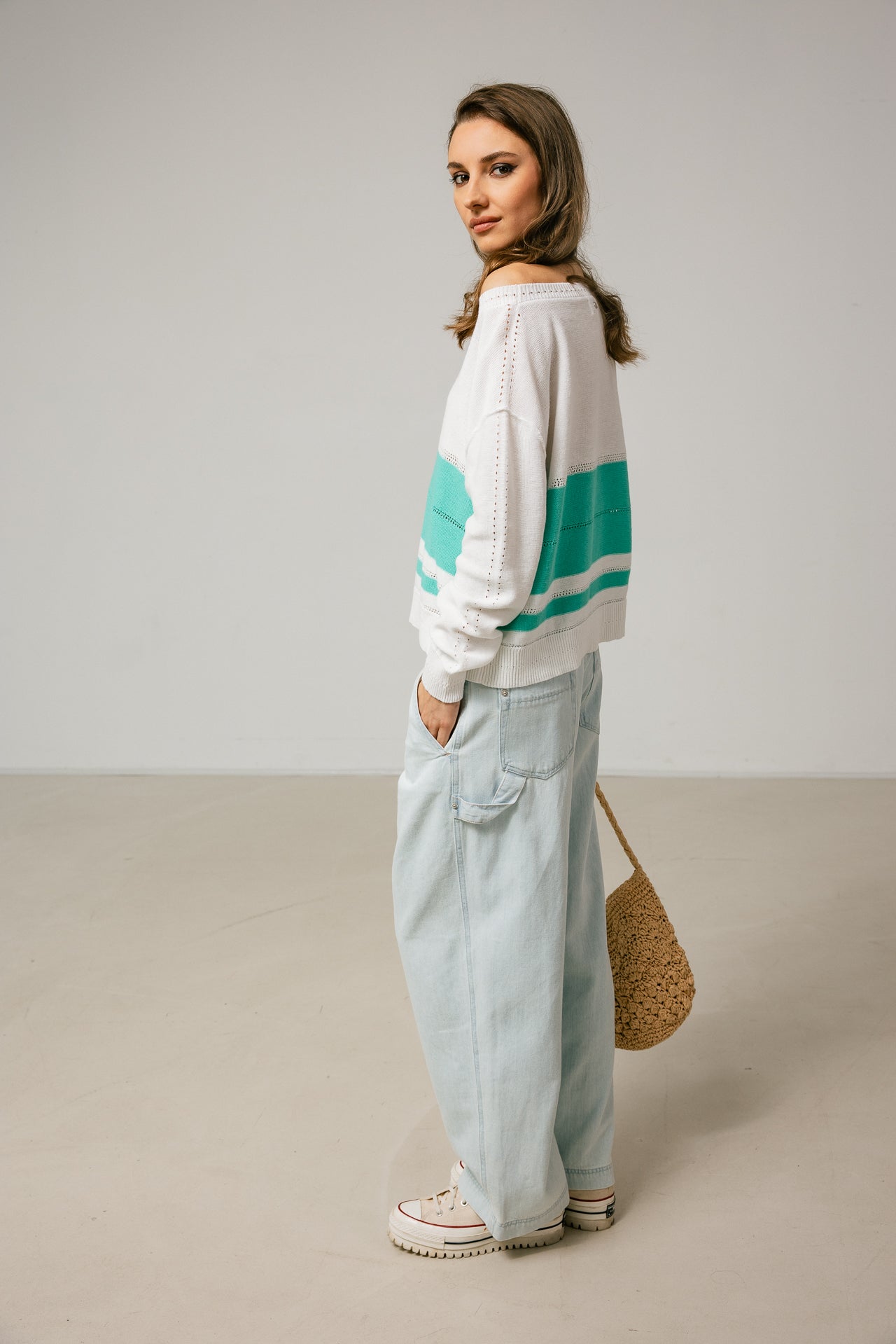 

Cropped jumper Women Prola blanc/mer | Freeman T. Porter
