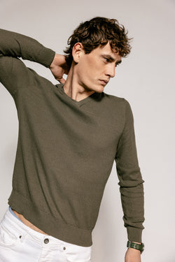 

Pullover mit geradem Schnitt Herren Edgar Pima sea turtle | Freeman T. Porter
