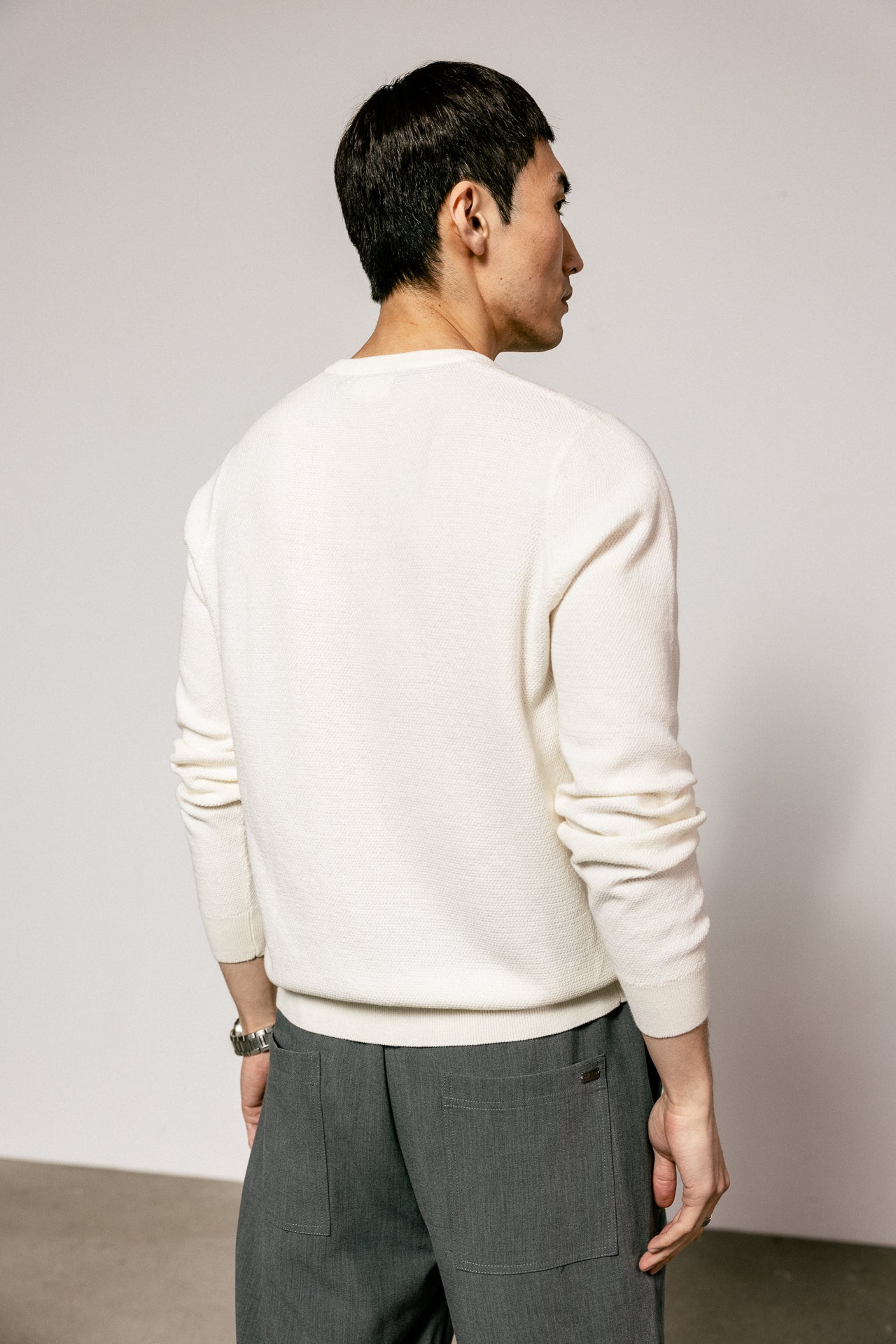 

Pull coupe droite Homme Edgar Pima egret | Freeman T. Porter