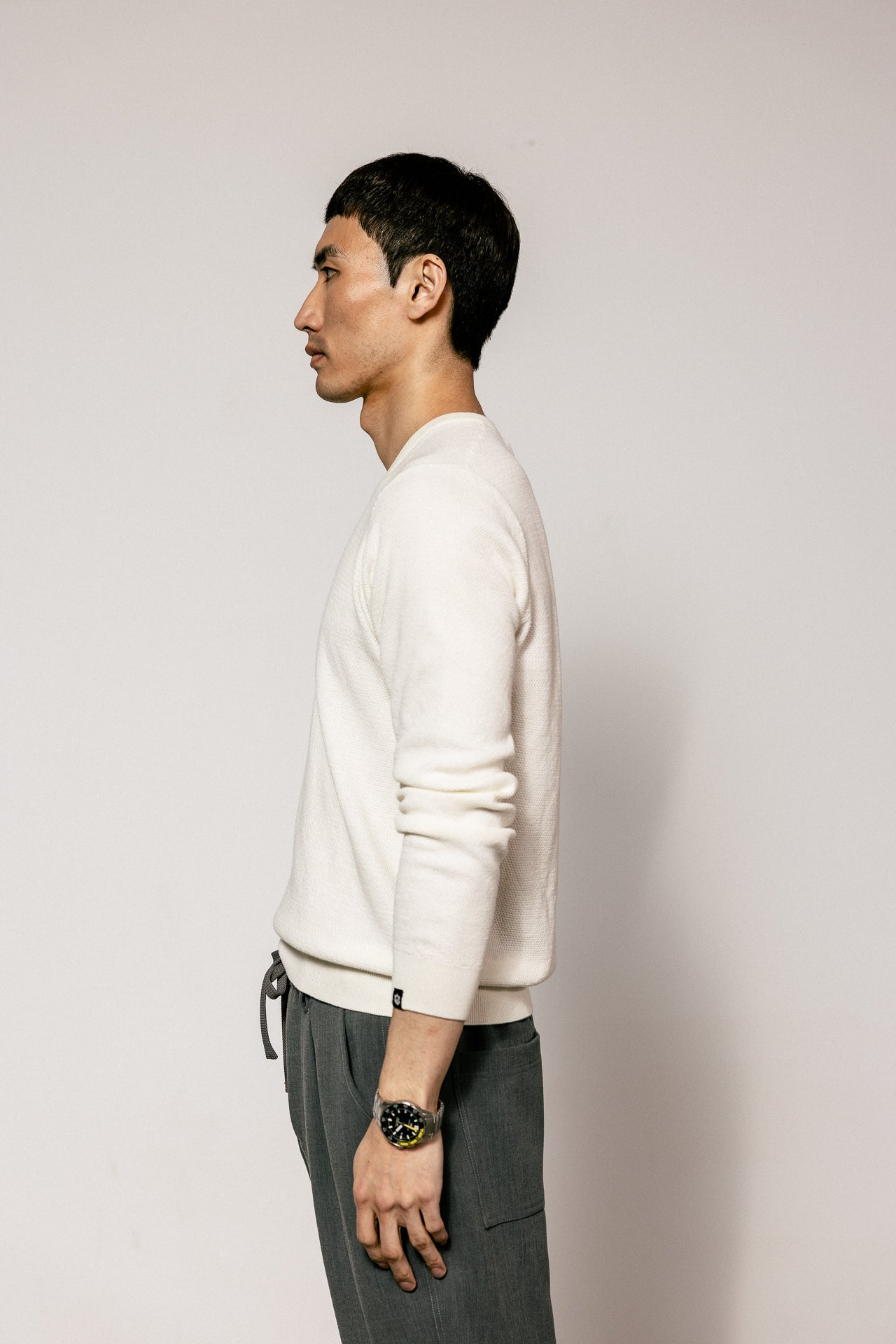 

Pull coupe droite Homme Edgar Pima egret | Freeman T. Porter