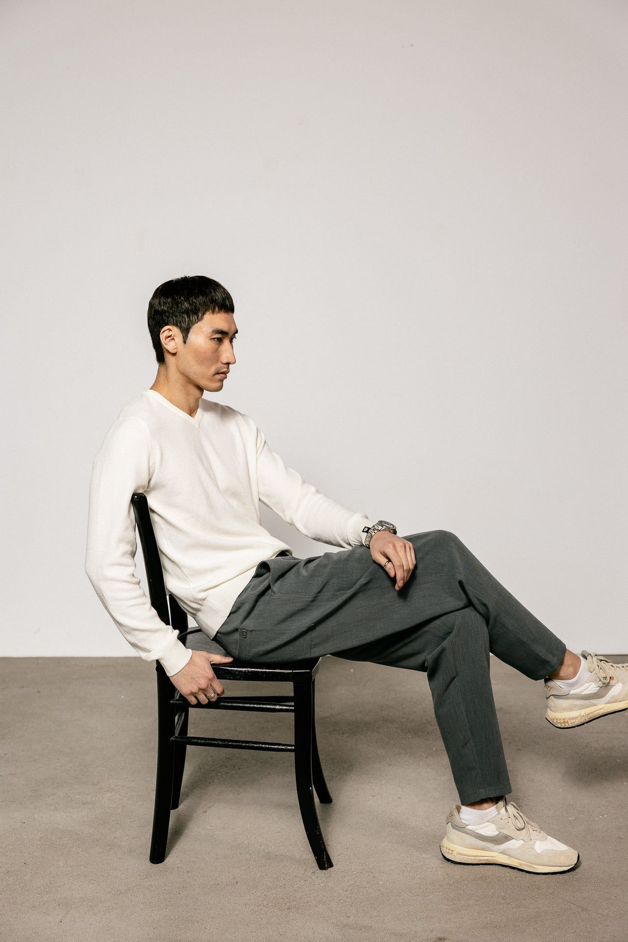 

Pull coupe droite Homme Edgar Pima egret | Freeman T. Porter