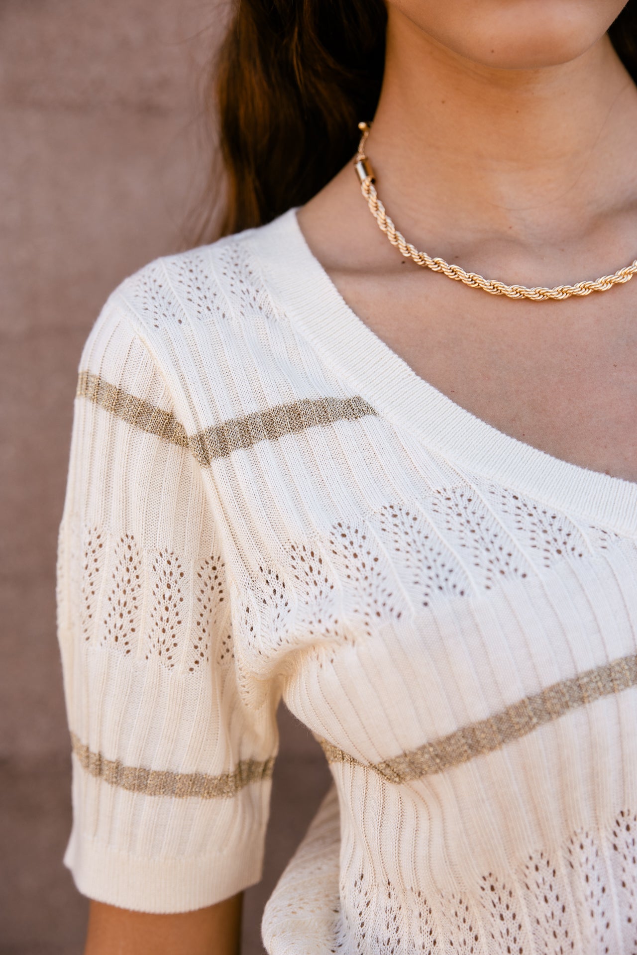 
              

Pull manches courtes Femme Polane Fancy Rib pearled ivory | Freeman T. Porter
            