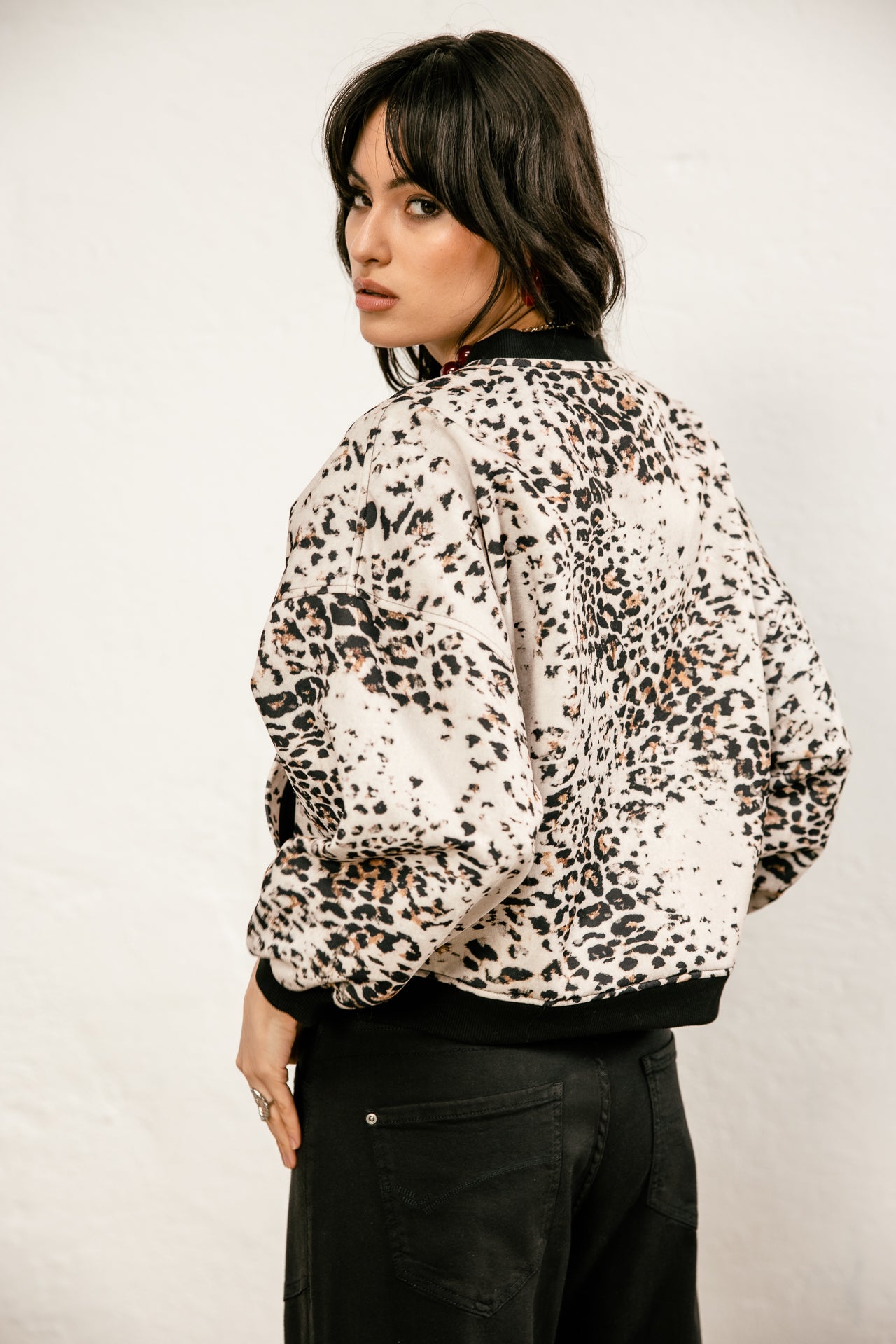 

Veste zippée imprimée Femme Vega Leo Bleached off white | Freeman T. Porter