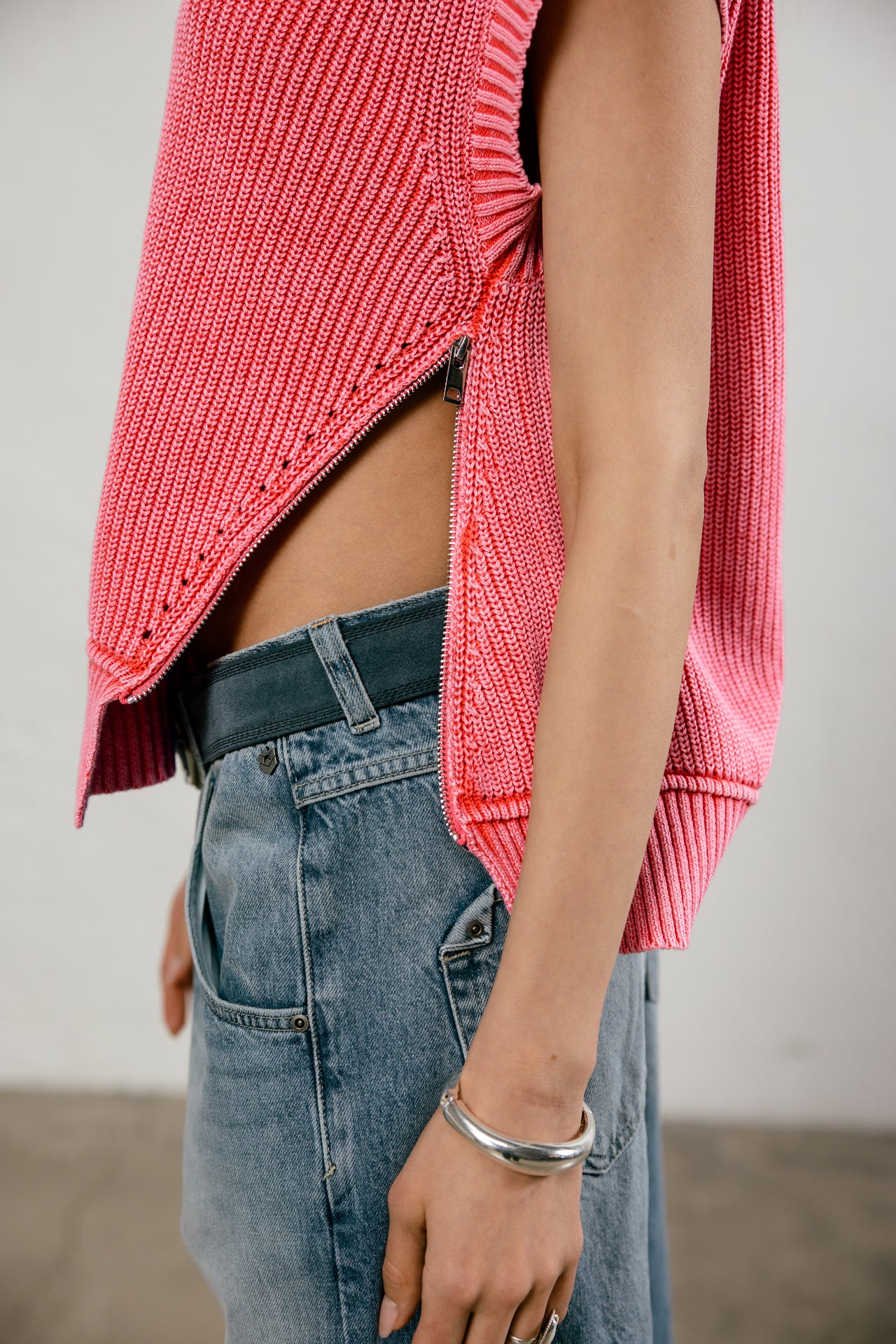 

Pull sans manche zippé Femme Phancy Summer hibiscus | Freeman T. Porter