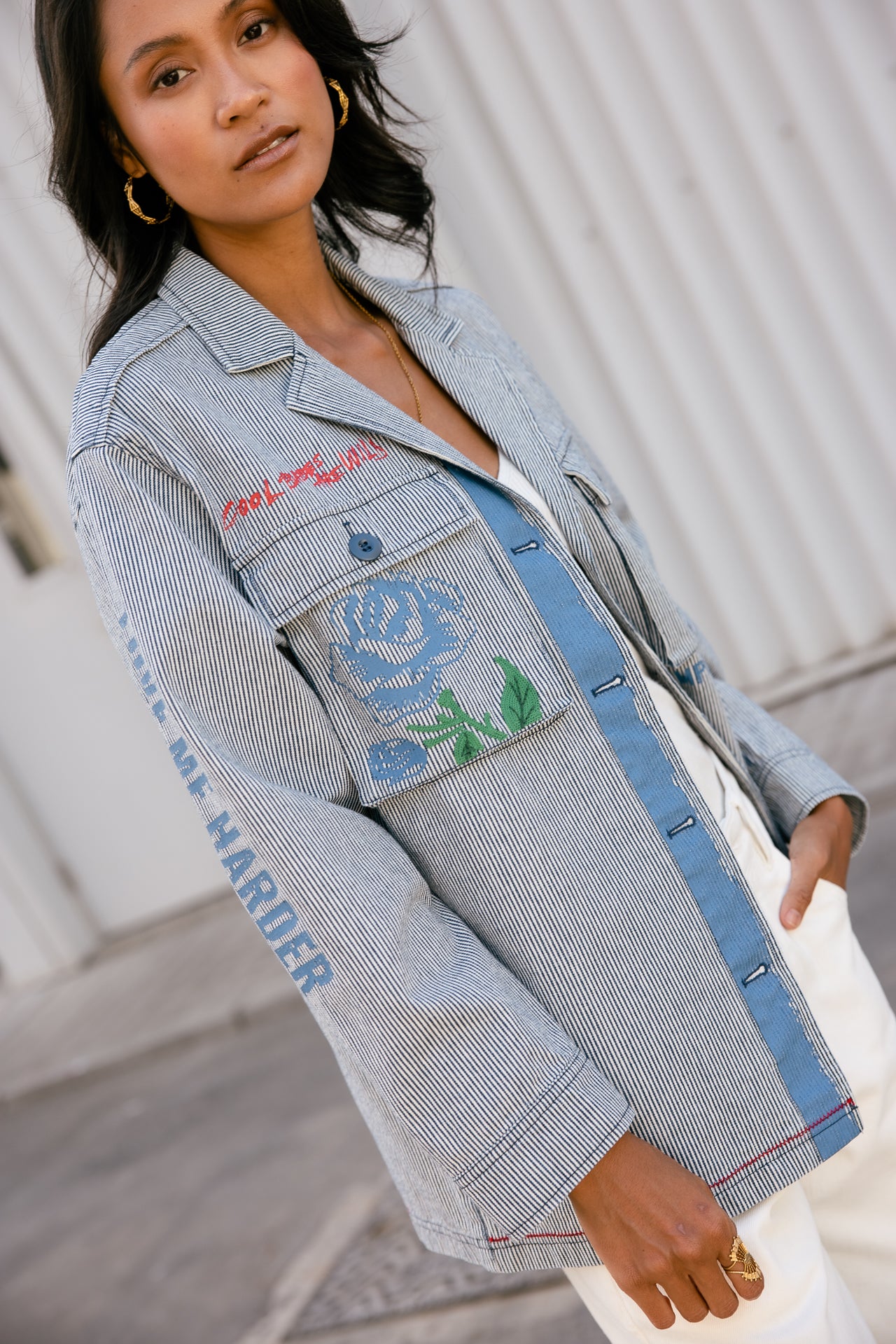 
              

Surchemise à patches Femme Venty Stripes&Roses medium blue | Freeman T. Porter
            