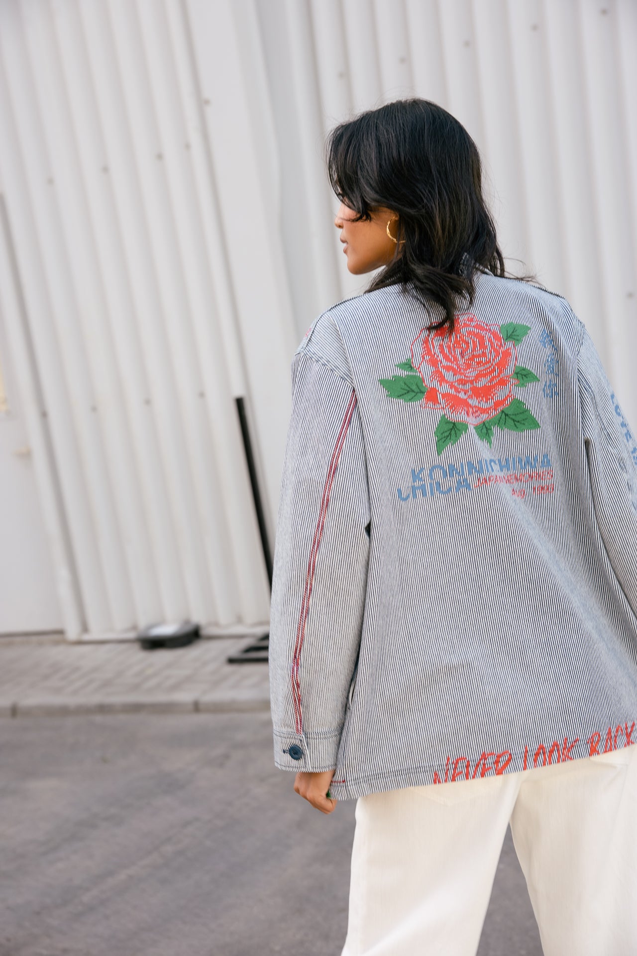 

Surchemise à patches Femme Venty Stripes&Roses medium blue | Freeman T. Porter