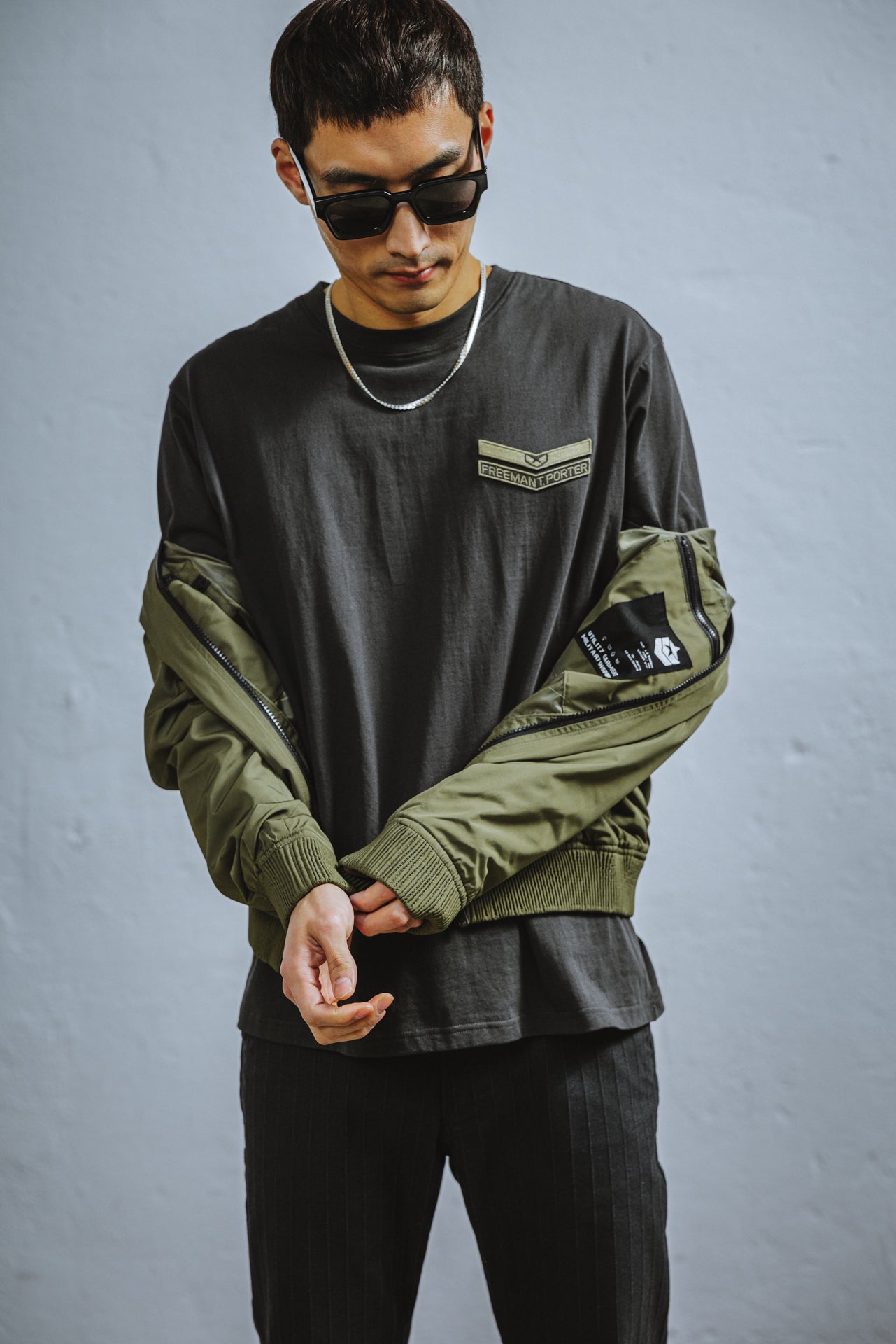 

Blouson coupe droite Homme Nelson Boss khaki | Freeman T. Porter