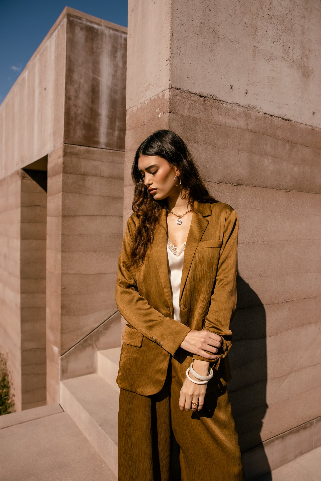 

Blazer large Femme Maria Creased bistre | Freeman T. Porter